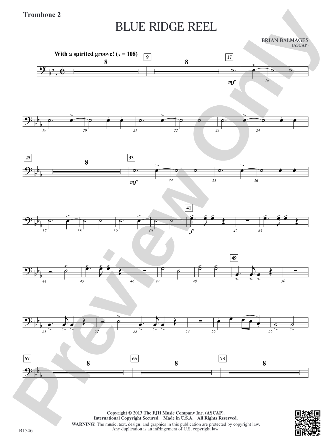 Blue Ridge Reel: Trombone 2