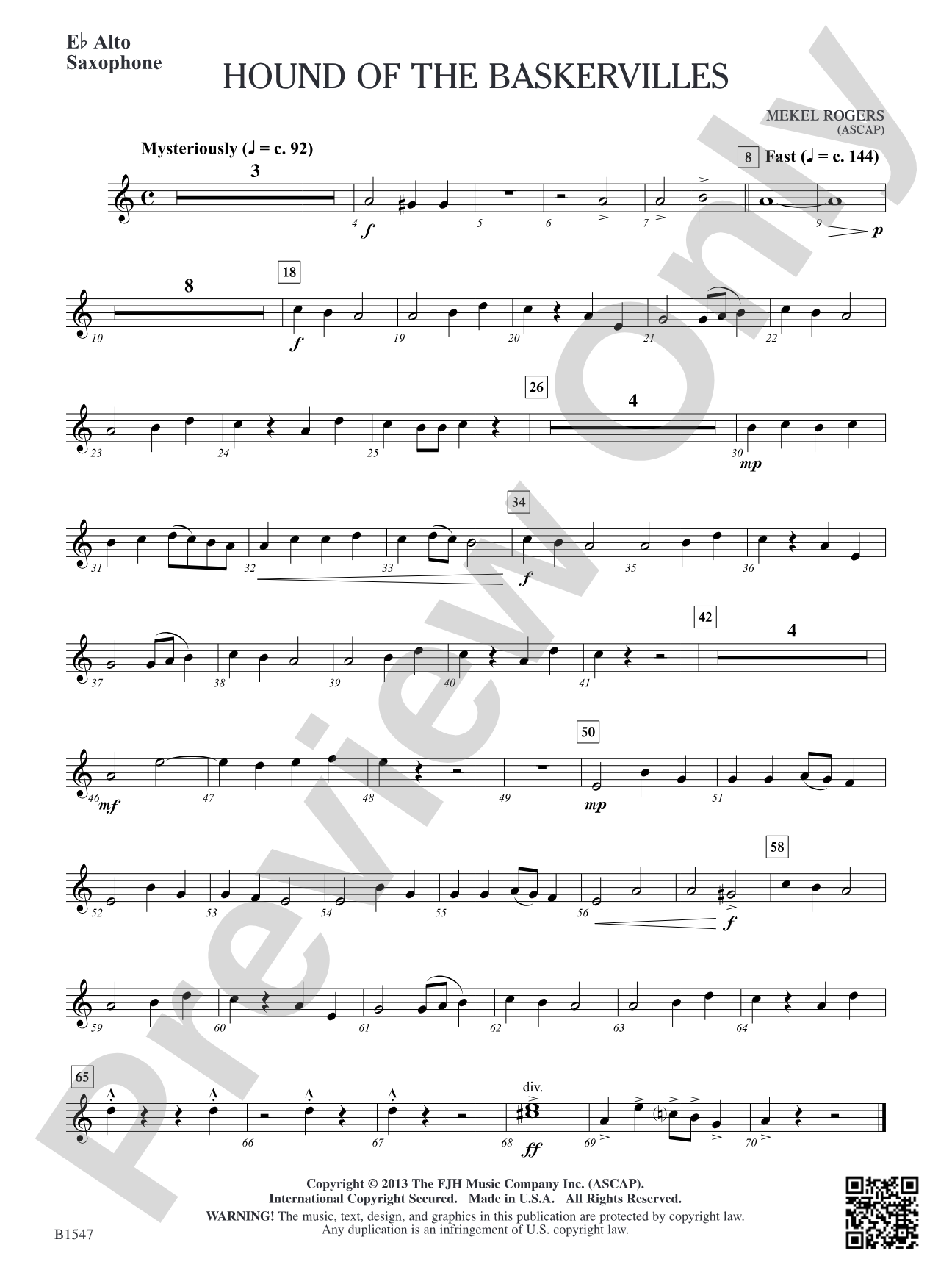Hounds of Baskervilles: E-flat Alto Saxophone