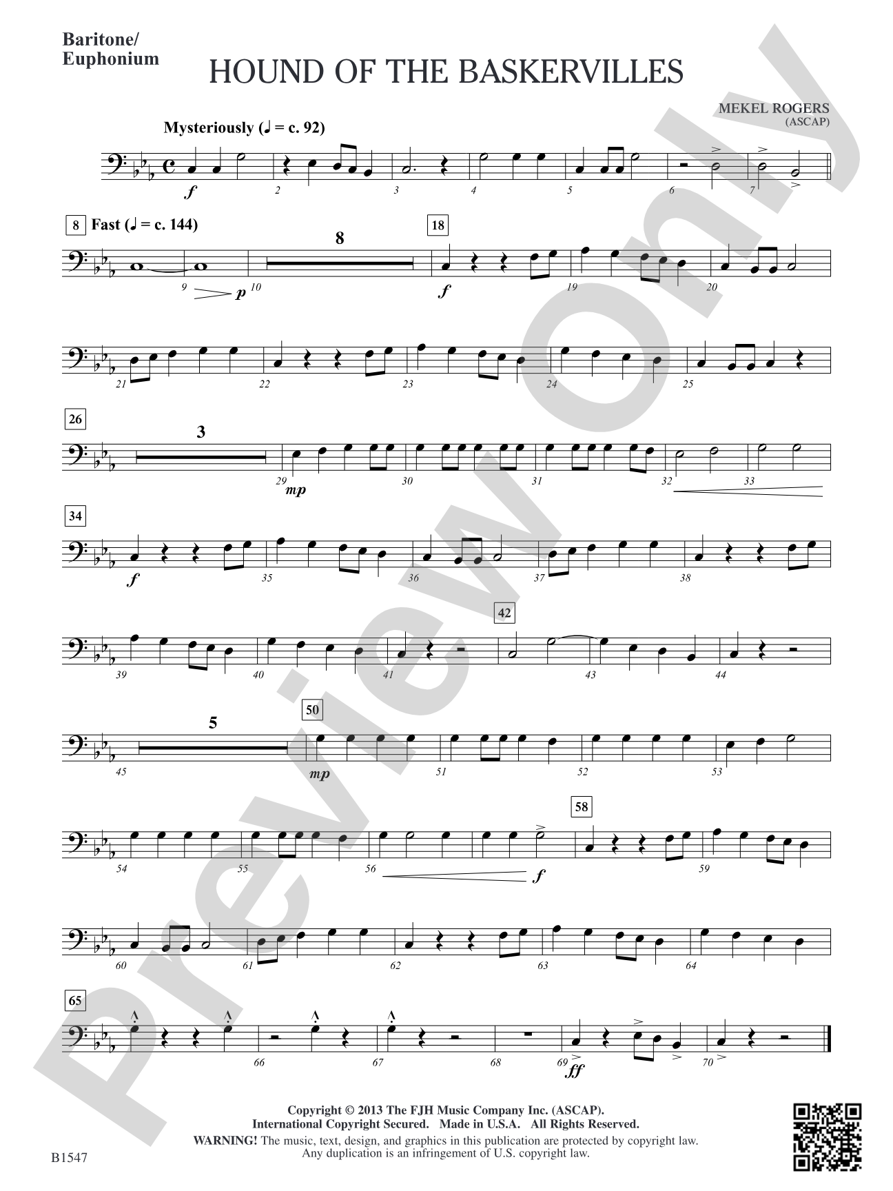 Hounds of Baskervilles: Baritone/Euphonium