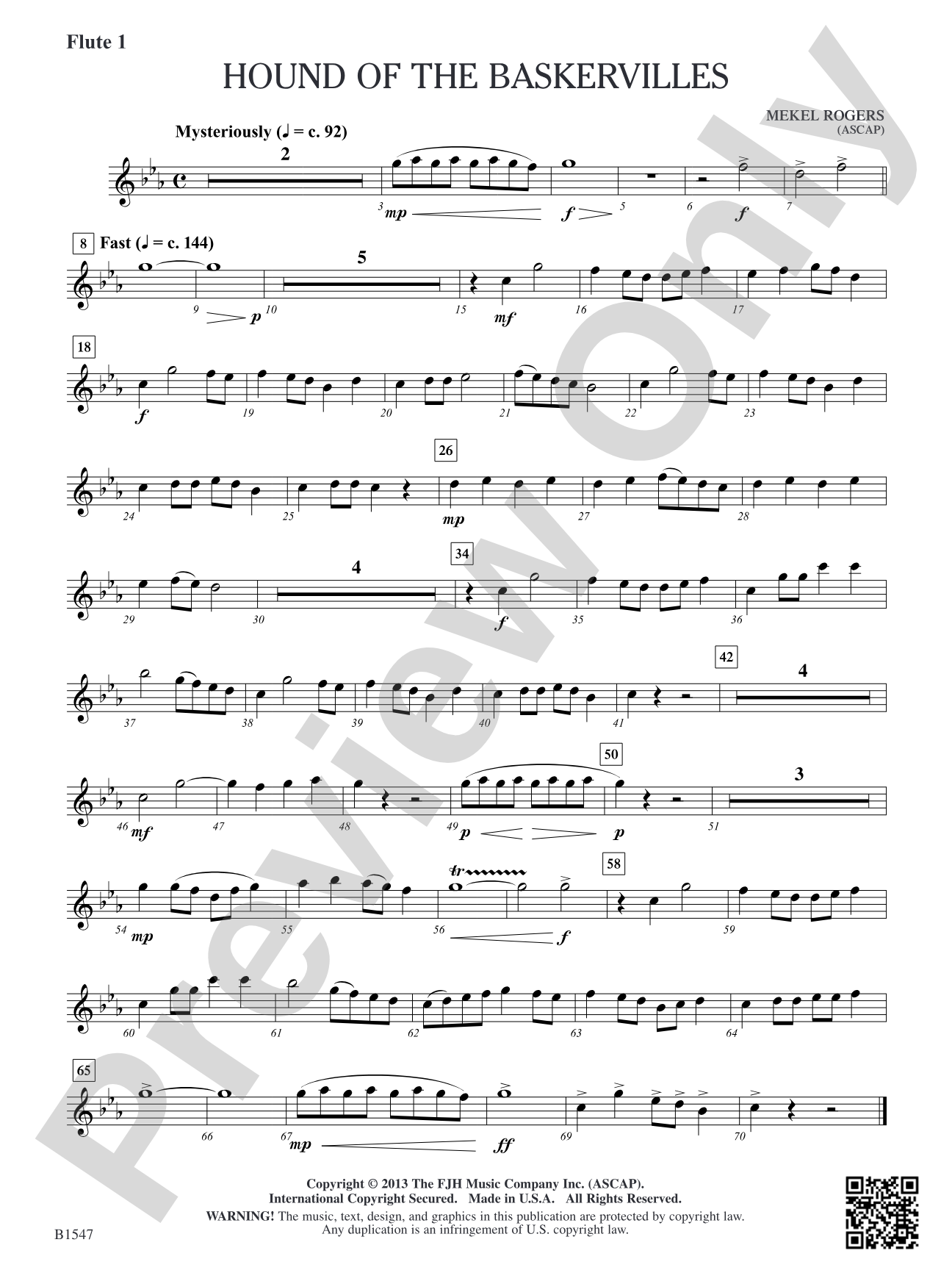 Hounds of Baskervilles: Flute 1
