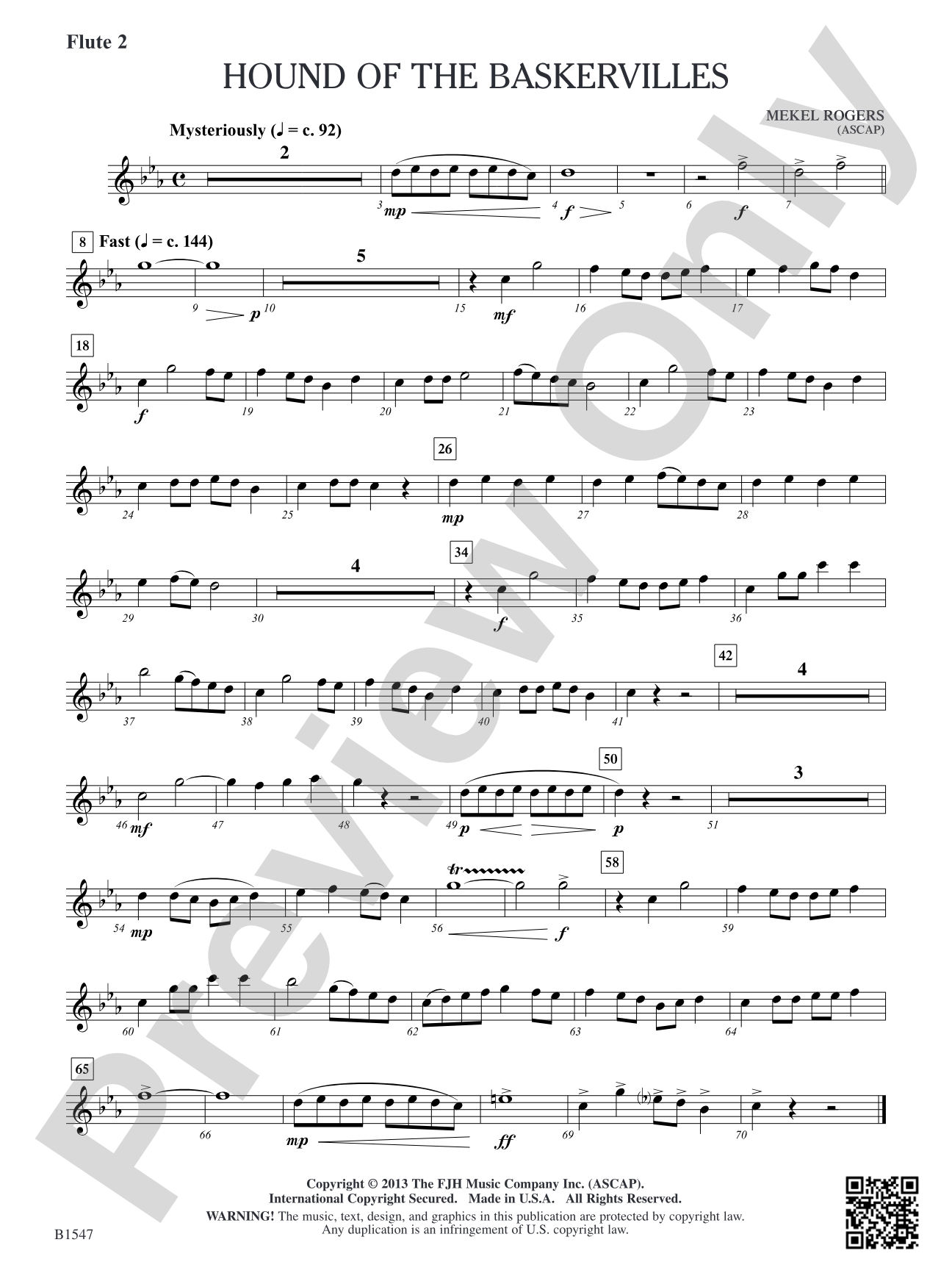 Hounds of Baskervilles: Flute 2