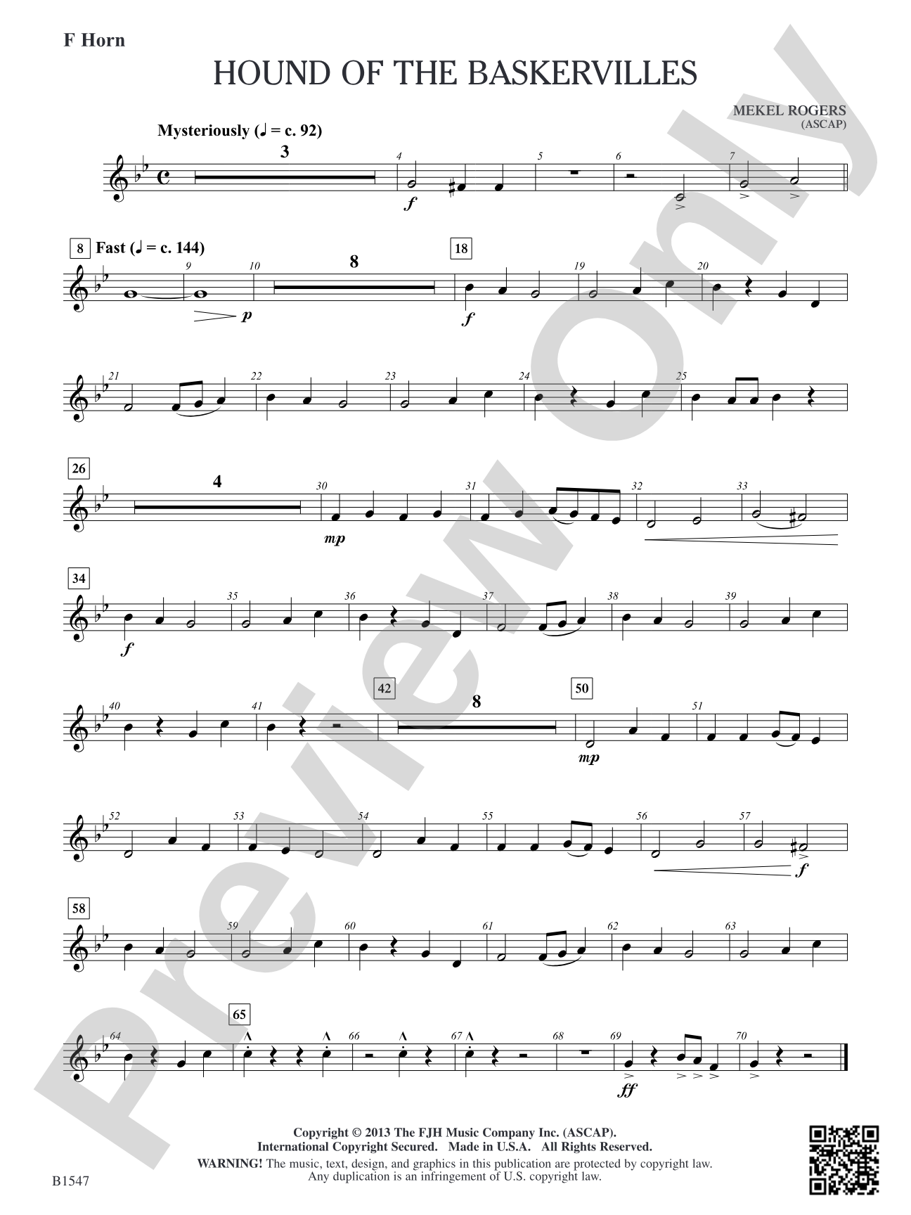 Hounds of Baskervilles: F Horn