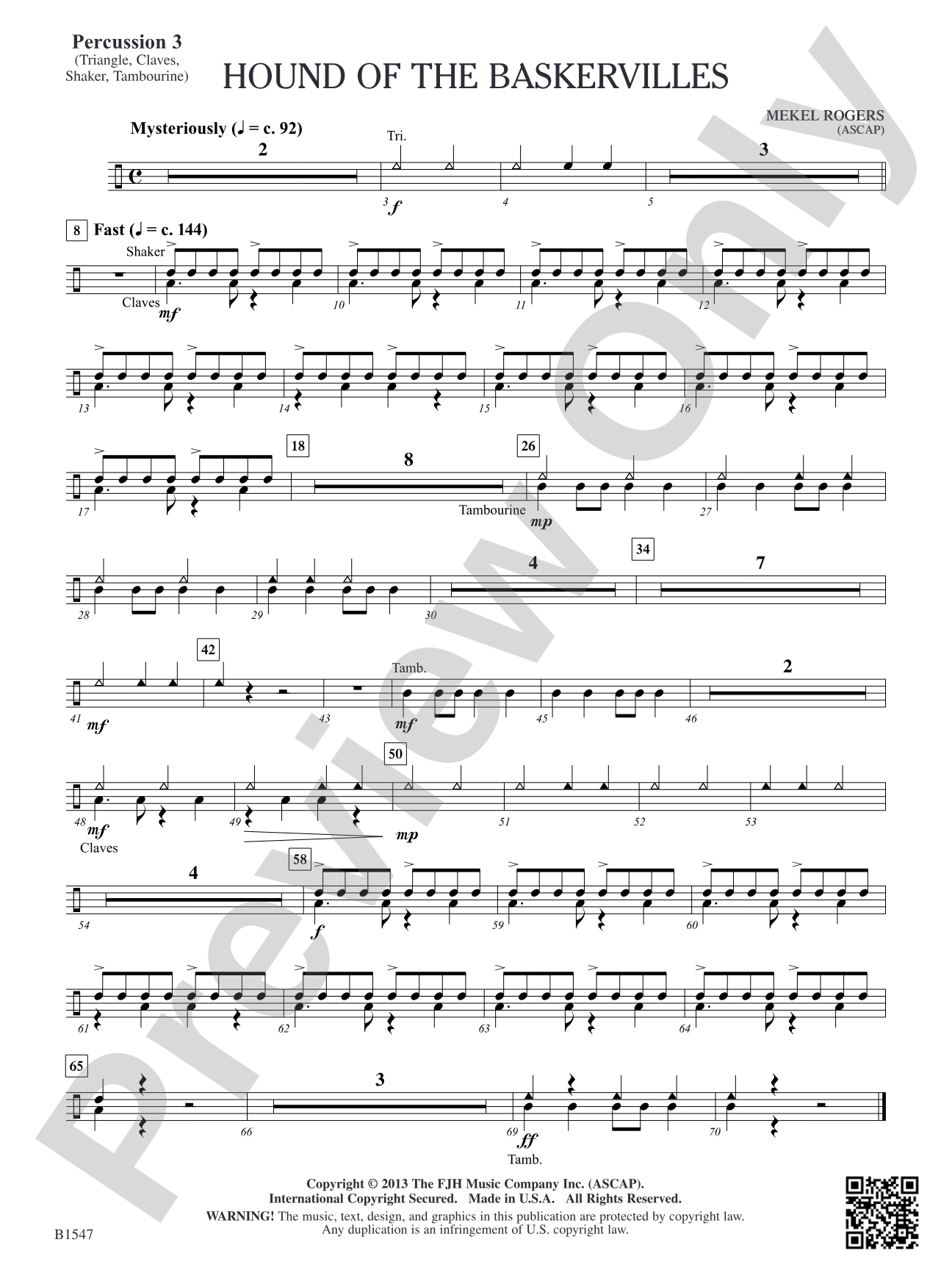 Hounds of Baskervilles: Percussion 3