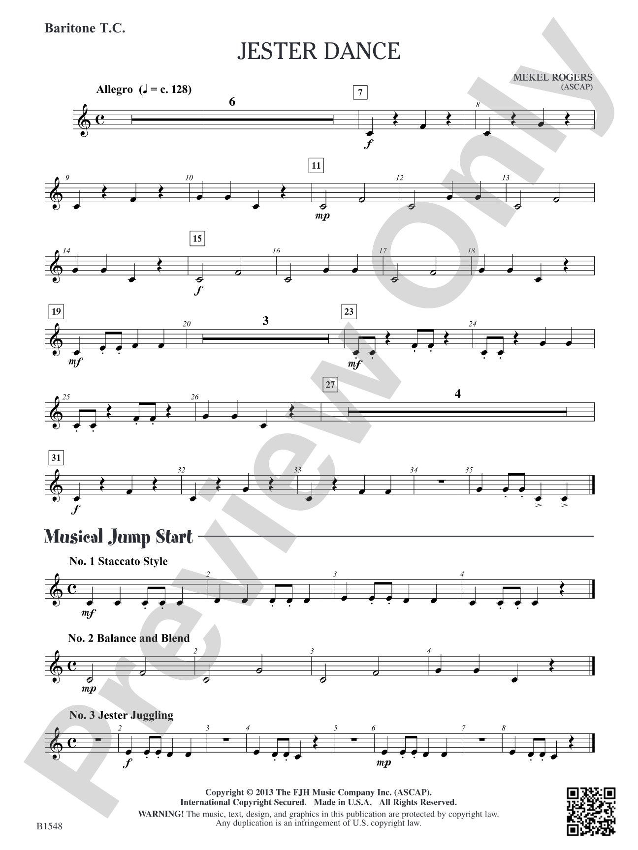 Jester Dance: Baritone T.C.