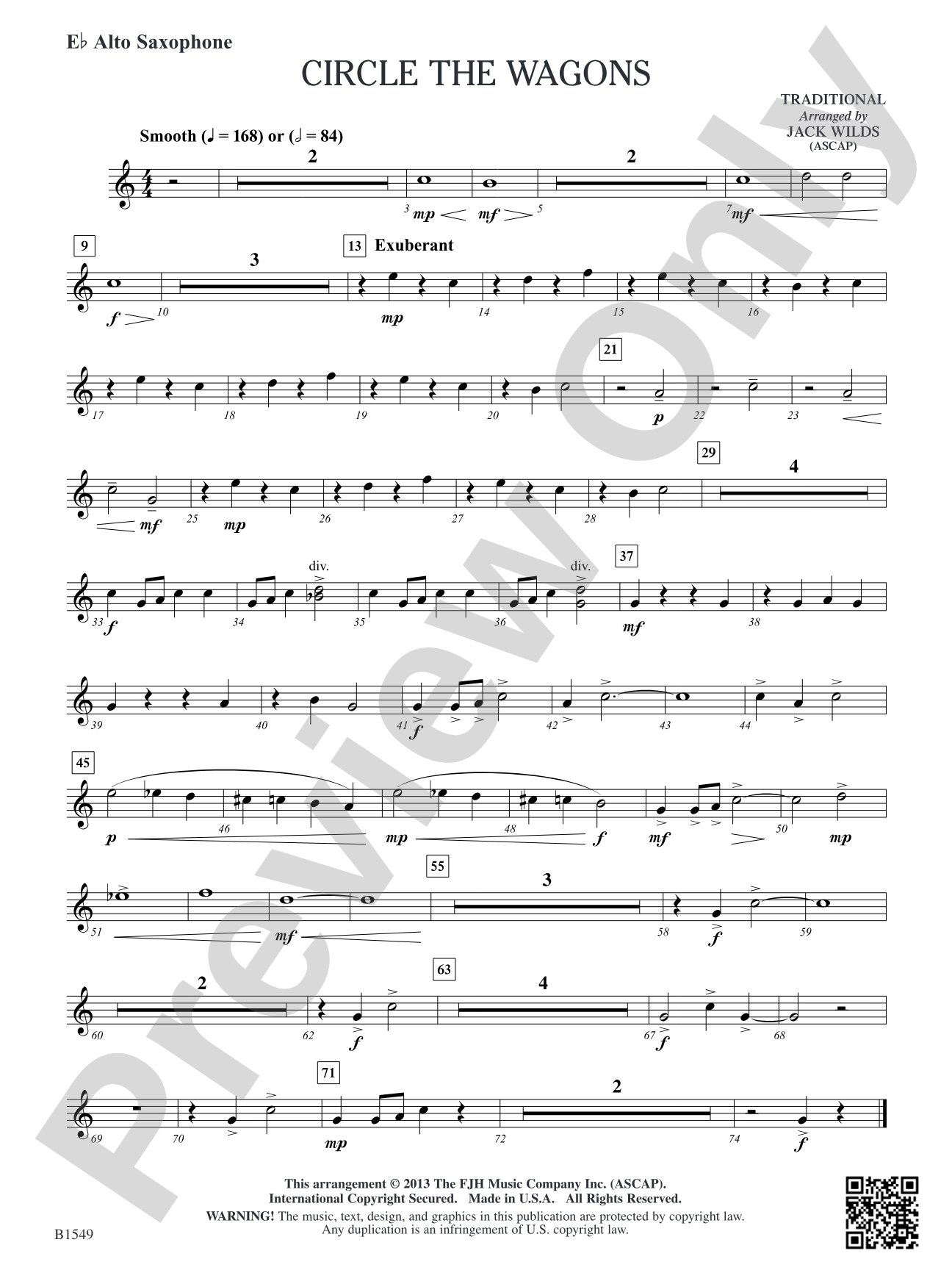 Circle the Wagons: E-flat Alto Saxophone