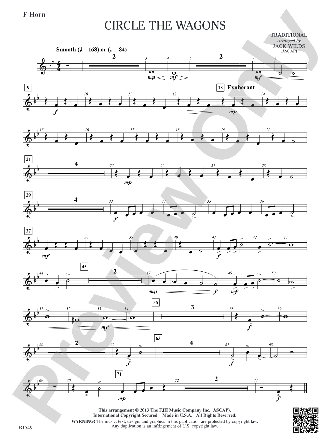Circle the Wagons: F Horn