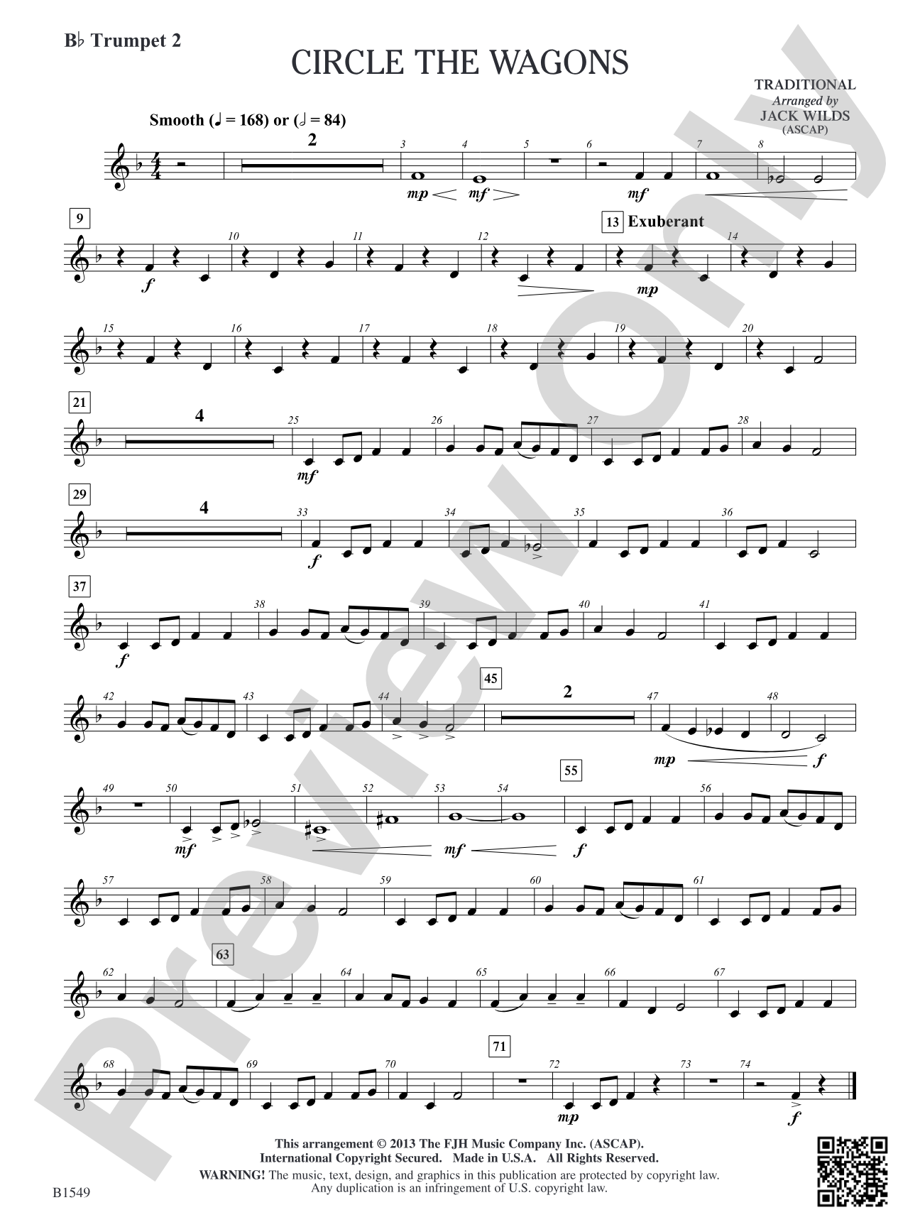 Circle the Wagons: B-flat Trumpet 2