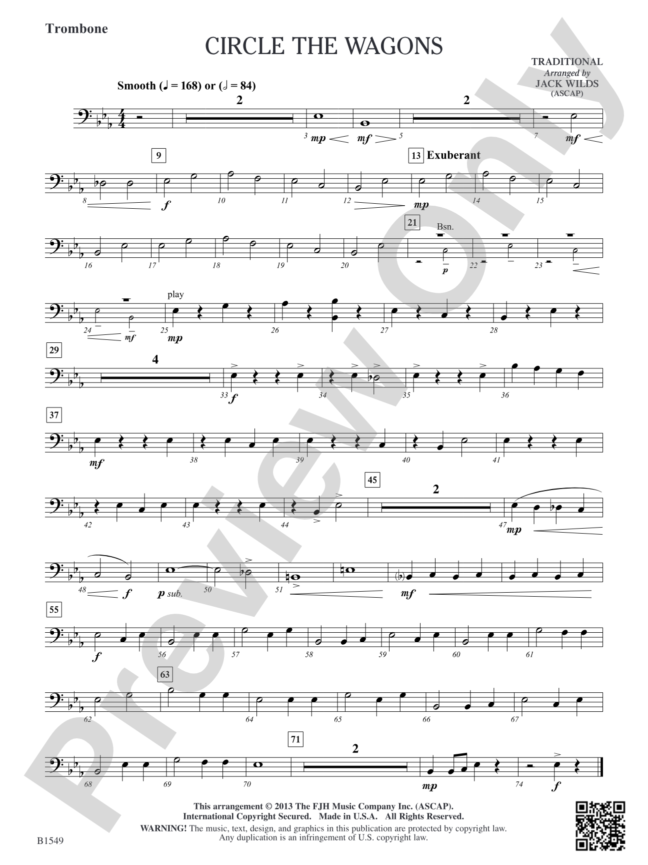 Circle the Wagons: Trombone
