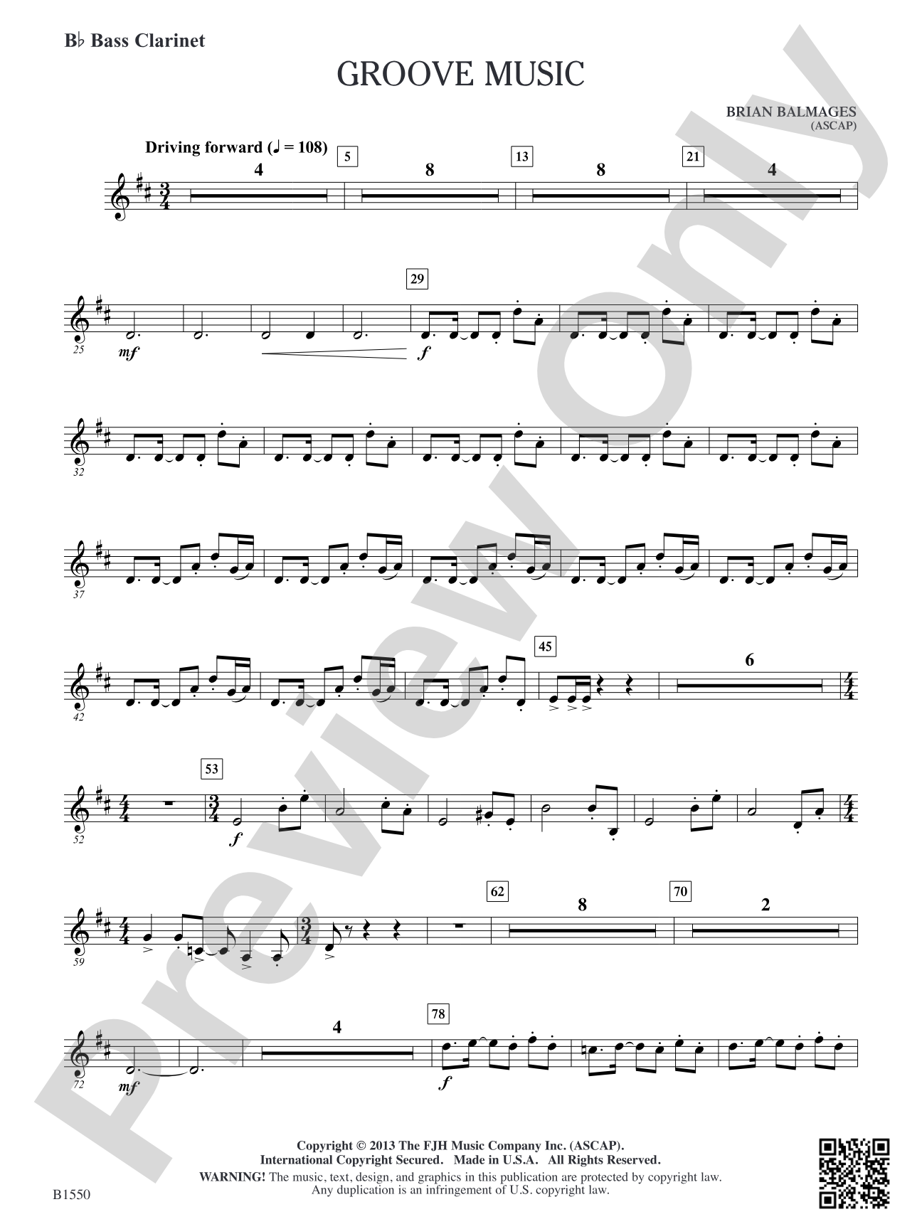 Groove Music: B-flat Bass Clarinet