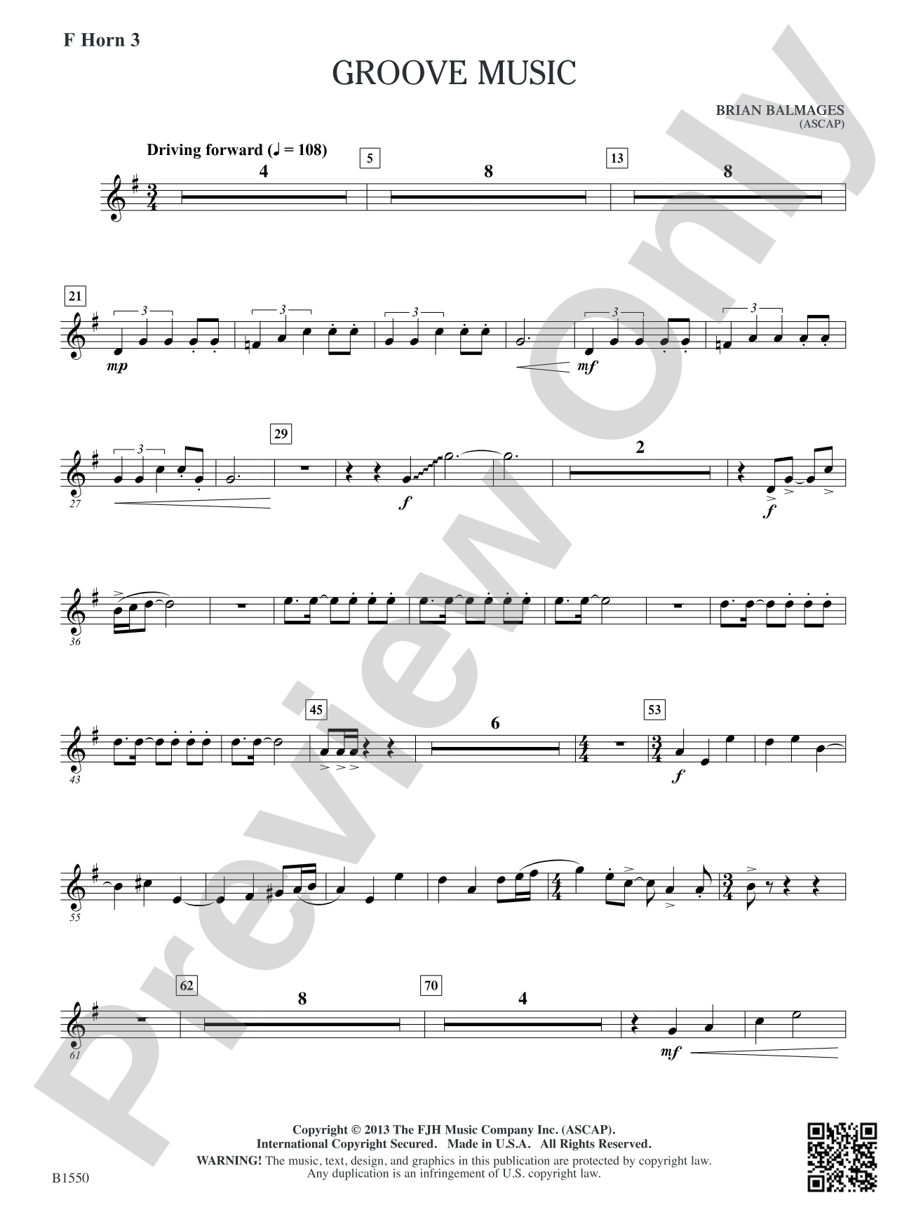 Groove Music: F Horn 3