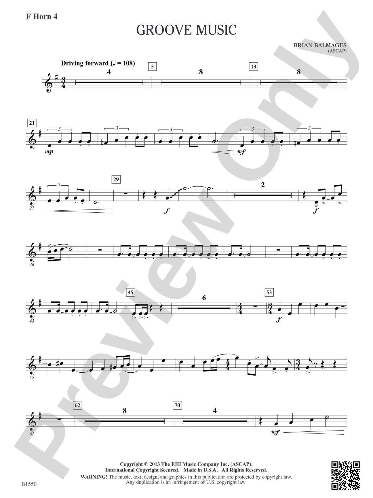 Groove Music: F Horn 4