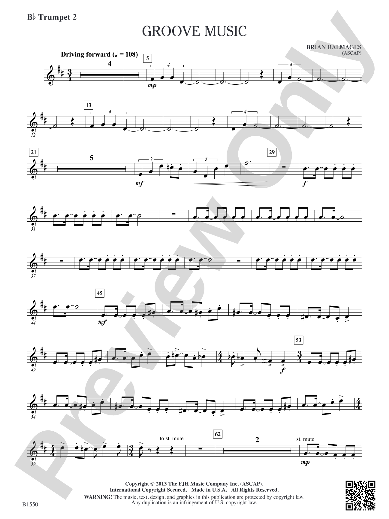 Groove Music: B-flat Trumpet 2