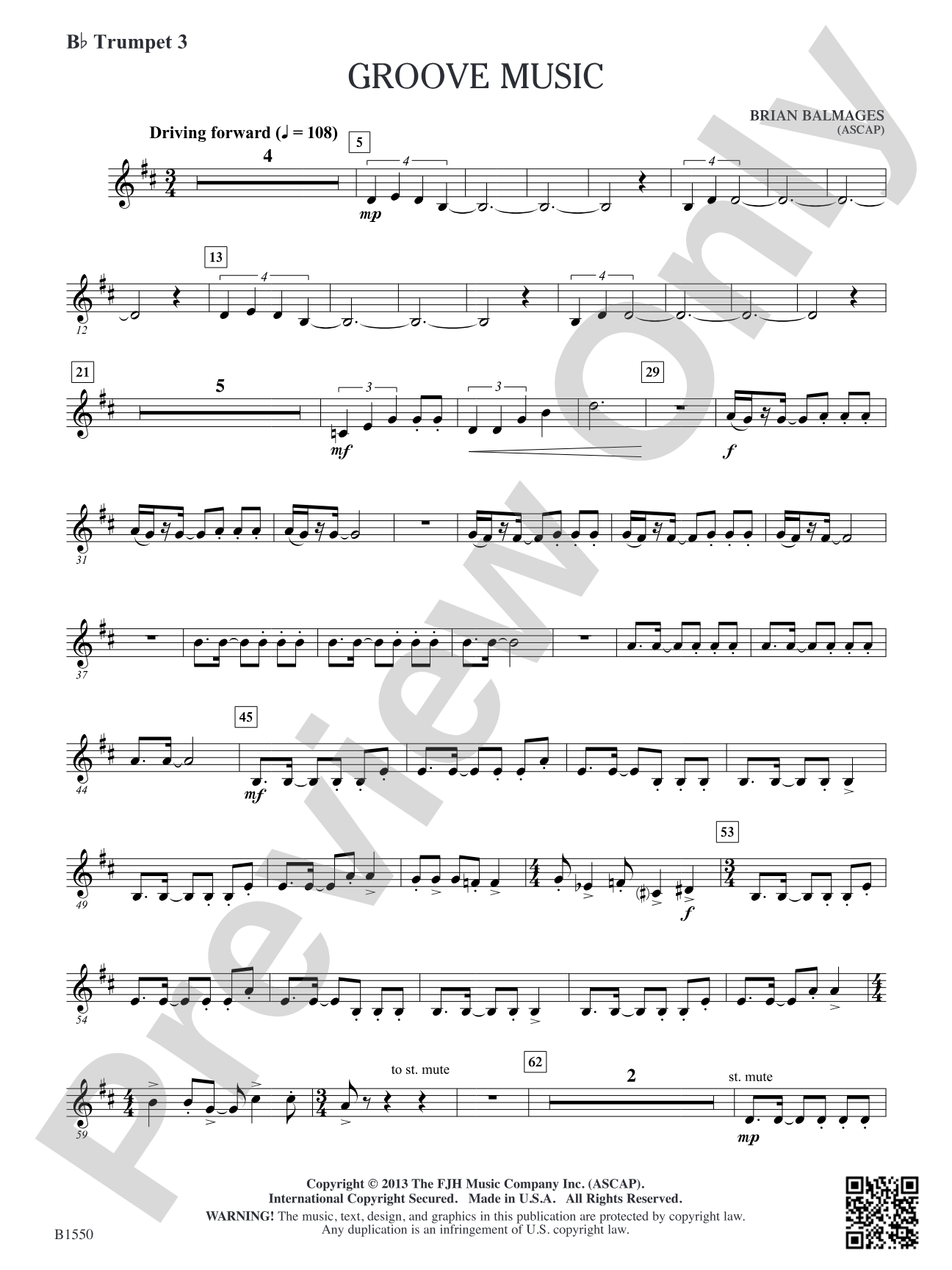 Groove Music: B-flat Trumpet 3