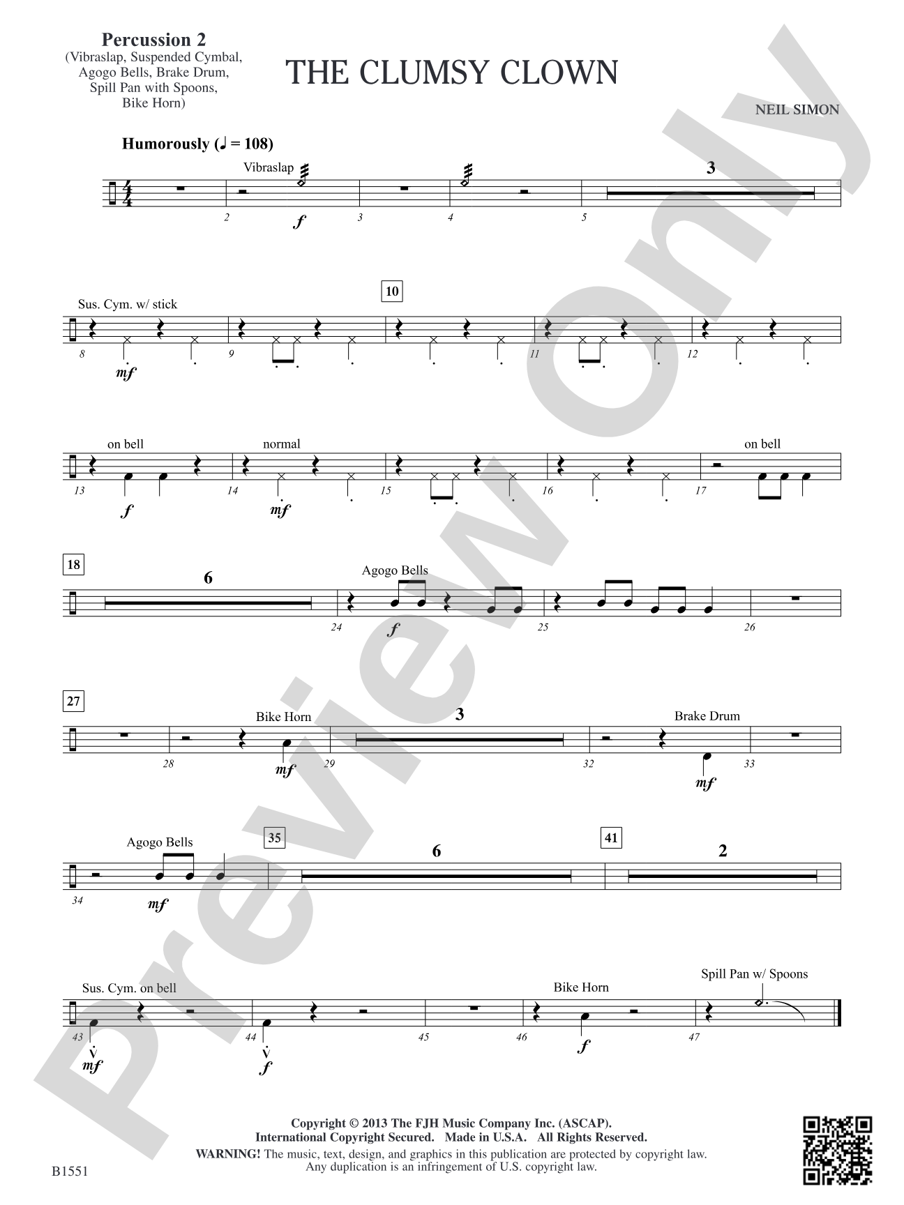 The Clumsy Clown: Percussion 2