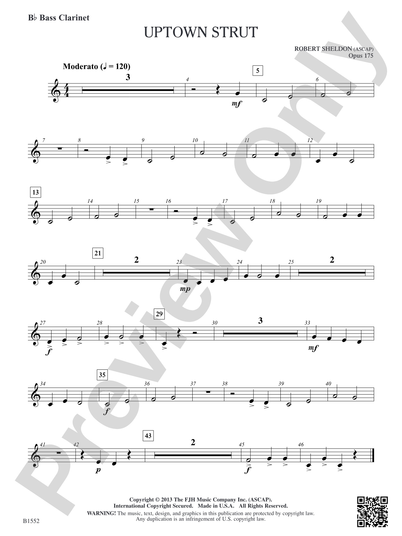 Uptown Strut: B-flat Bass Clarinet