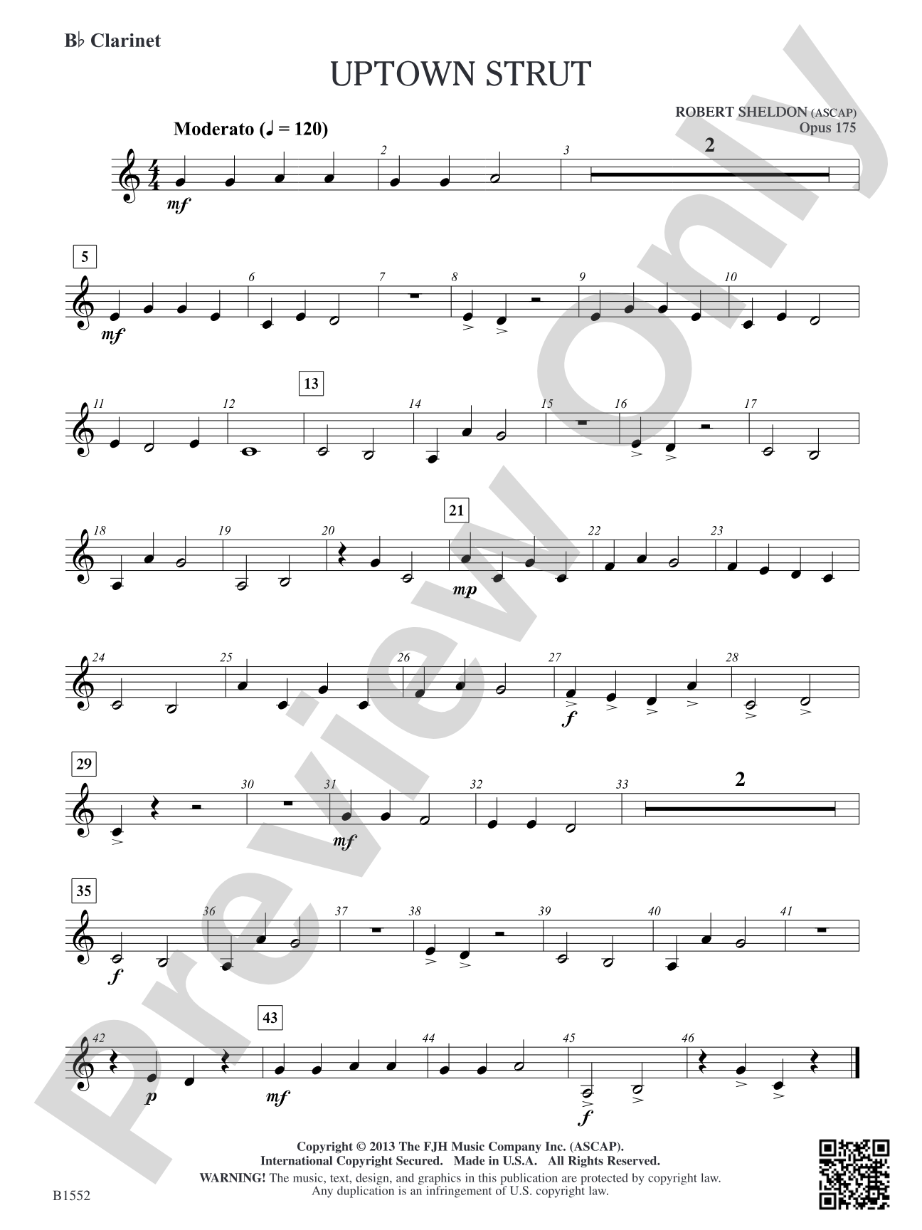 Uptown Strut: B-flat Clarinet