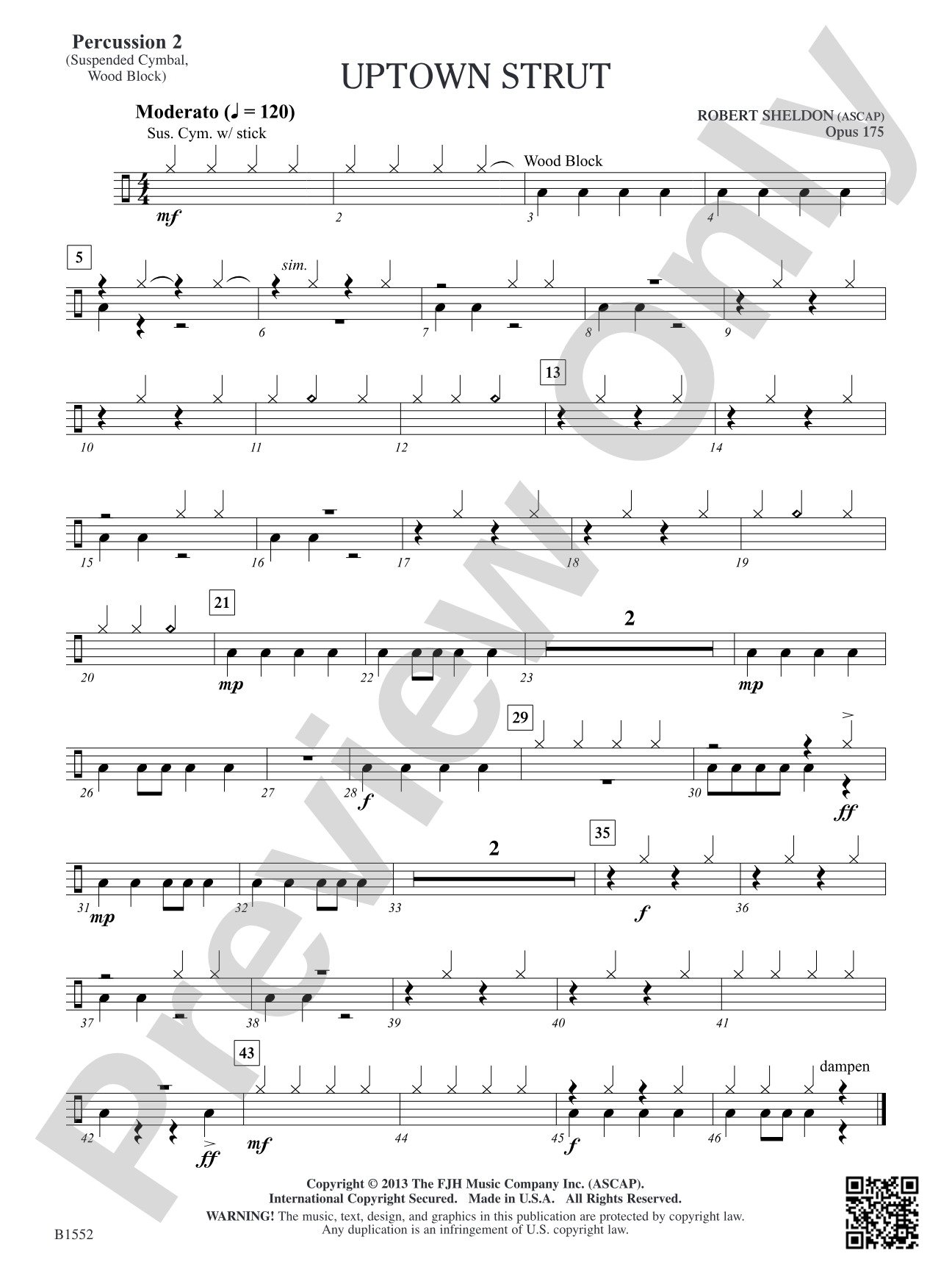 Uptown Strut: Percussion 2