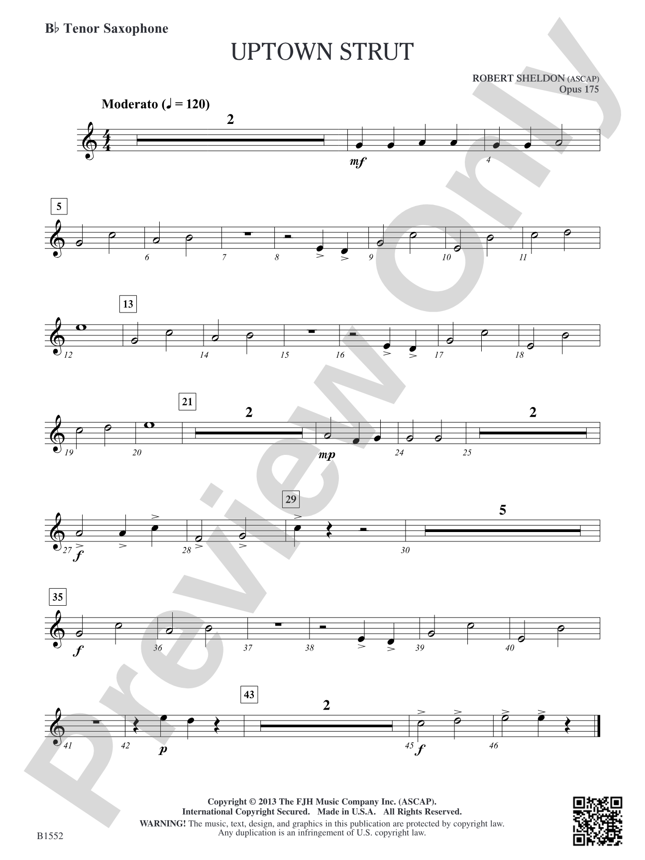 Uptown Strut: B-flat Tenor Saxophone