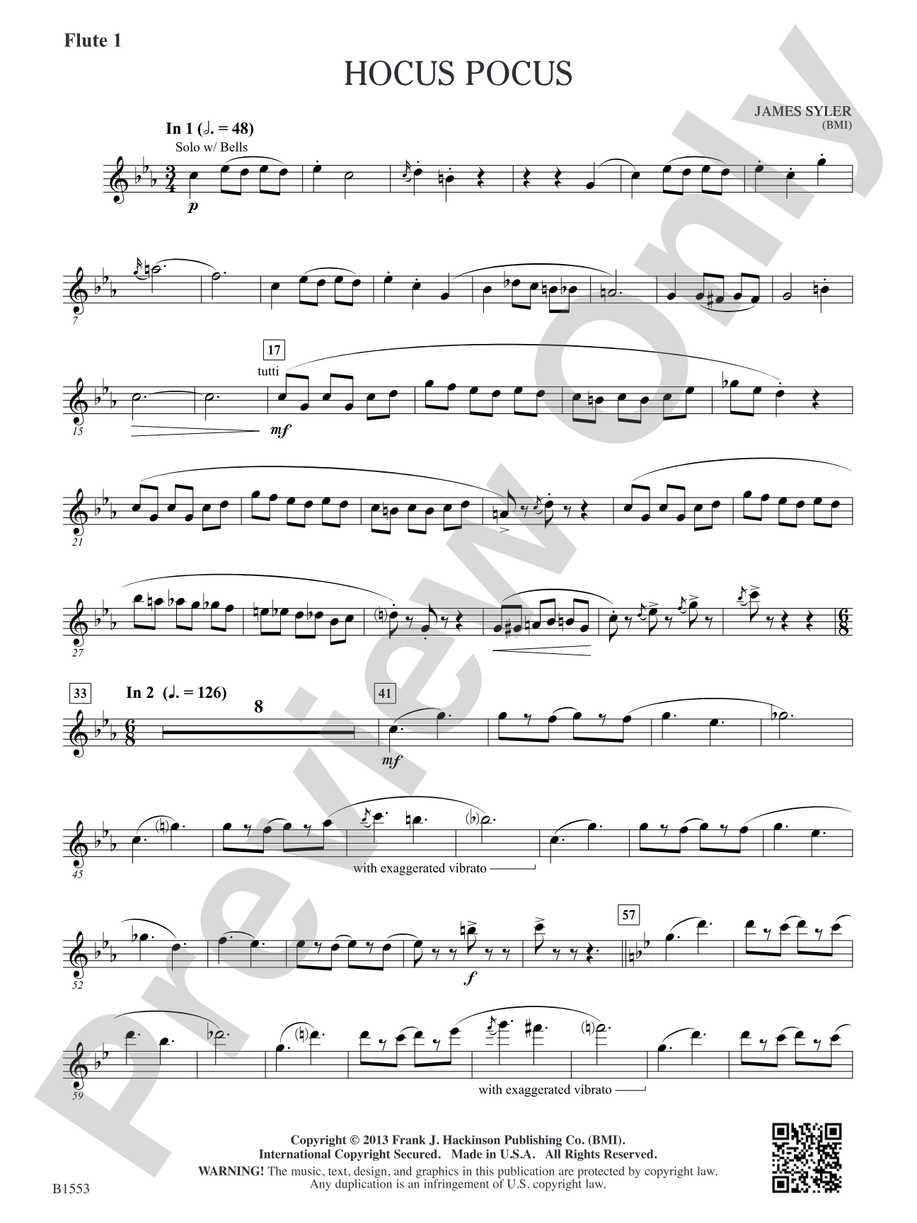 Hocus Pocus: Flute 1