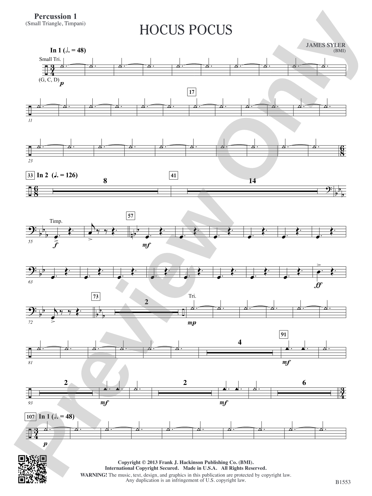 Hocus Pocus: Percussion 1