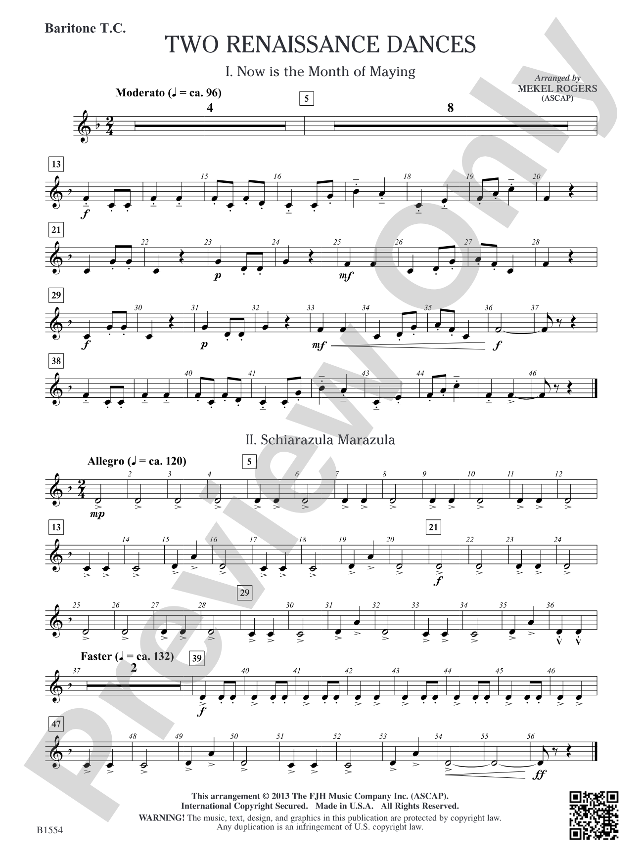 Two Renaissance Dances: Baritone T.C.