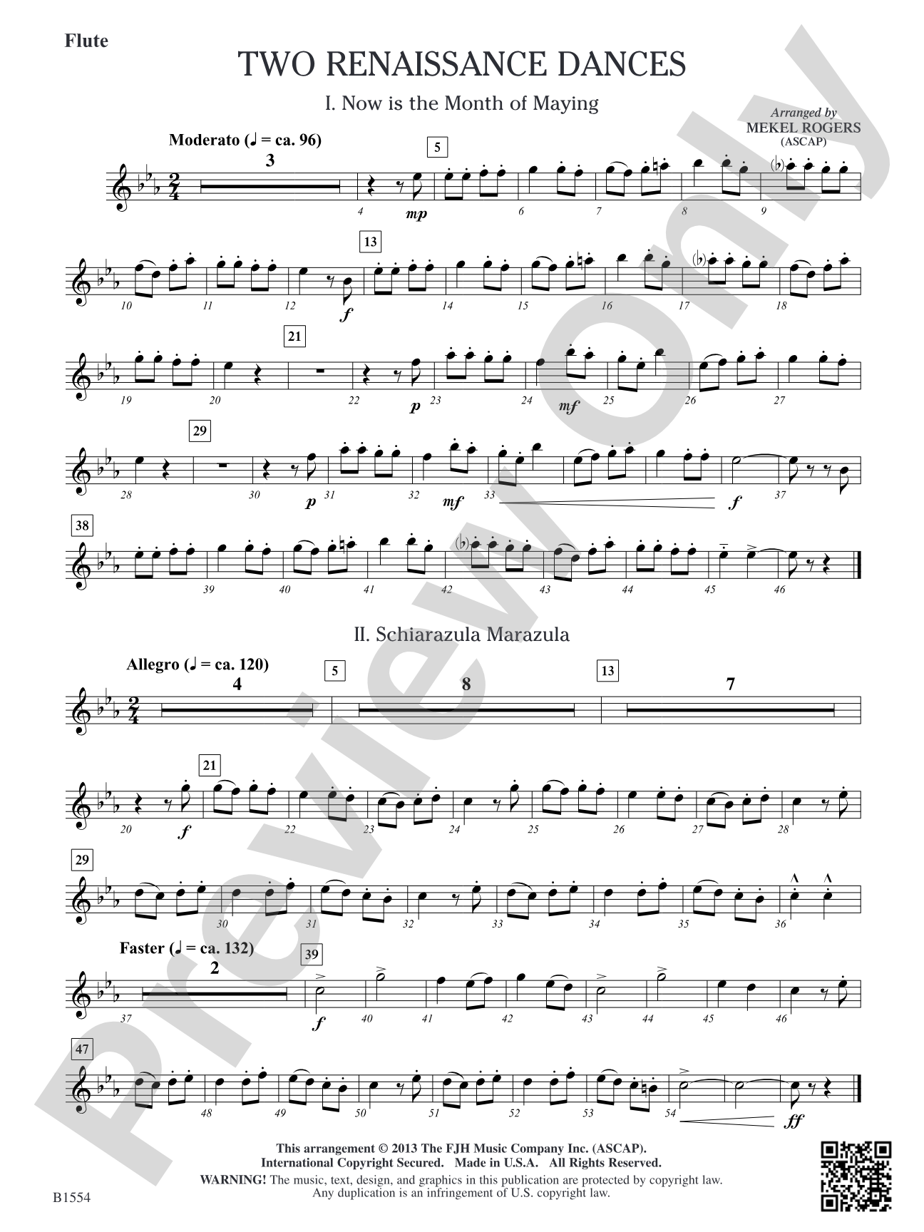 Two Renaissance Dances: Flute