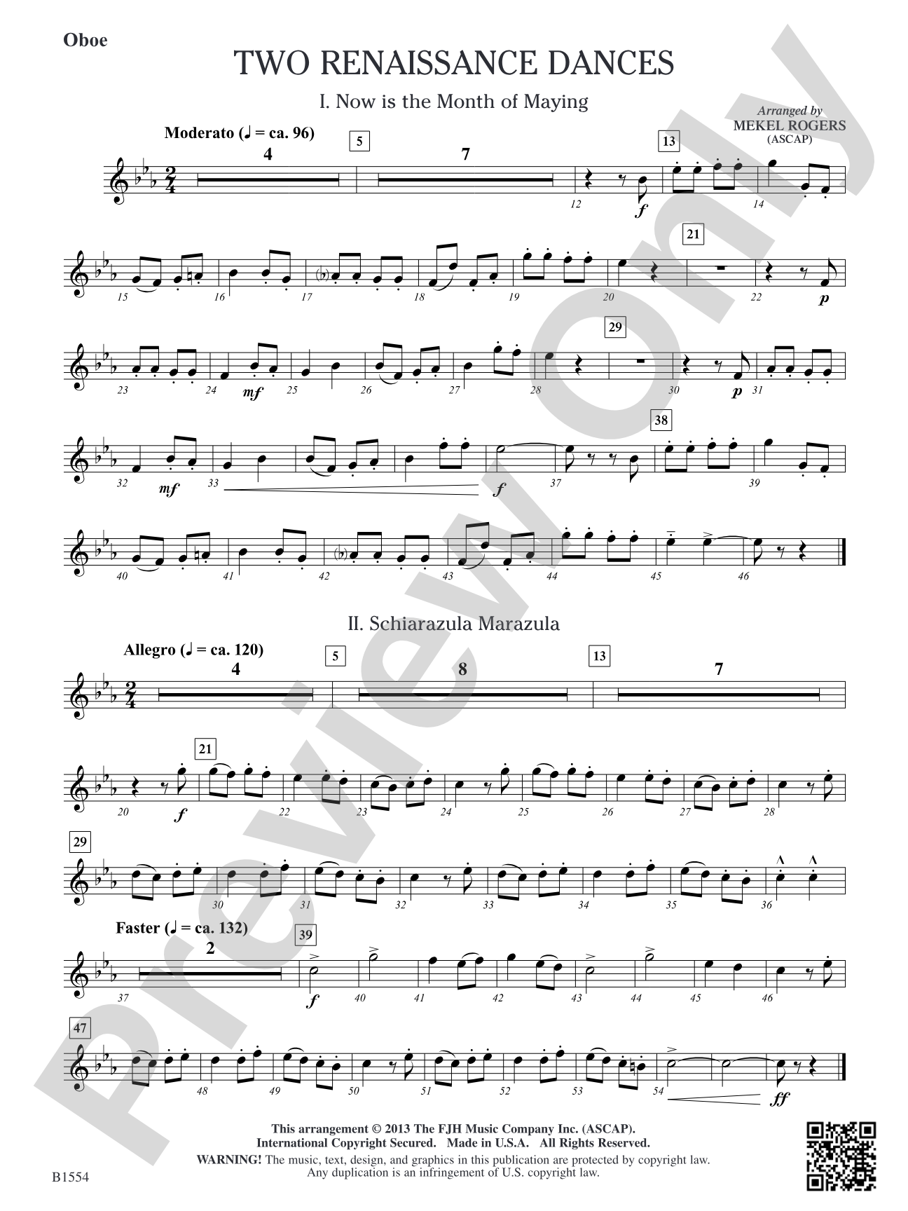 Two Renaissance Dances: Oboe