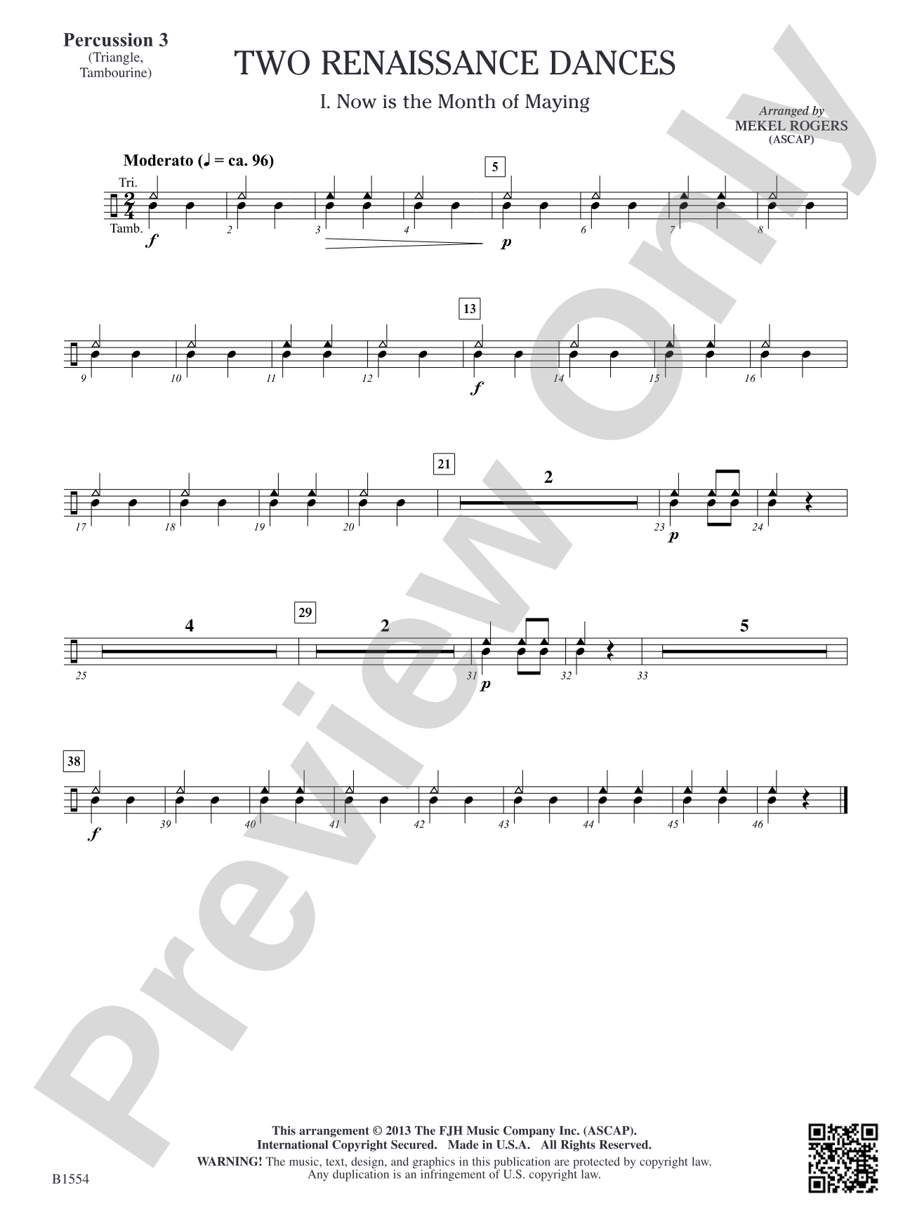 Two Renaissance Dances: Percussion 3