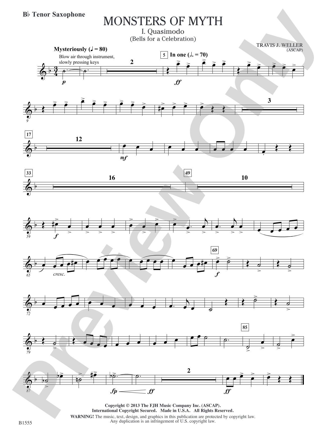Monsters of Myth: B-flat Tenor Saxophone