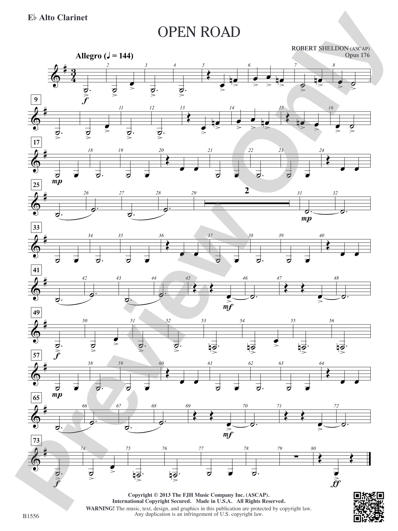 Open Road: E-flat Alto Clarinet