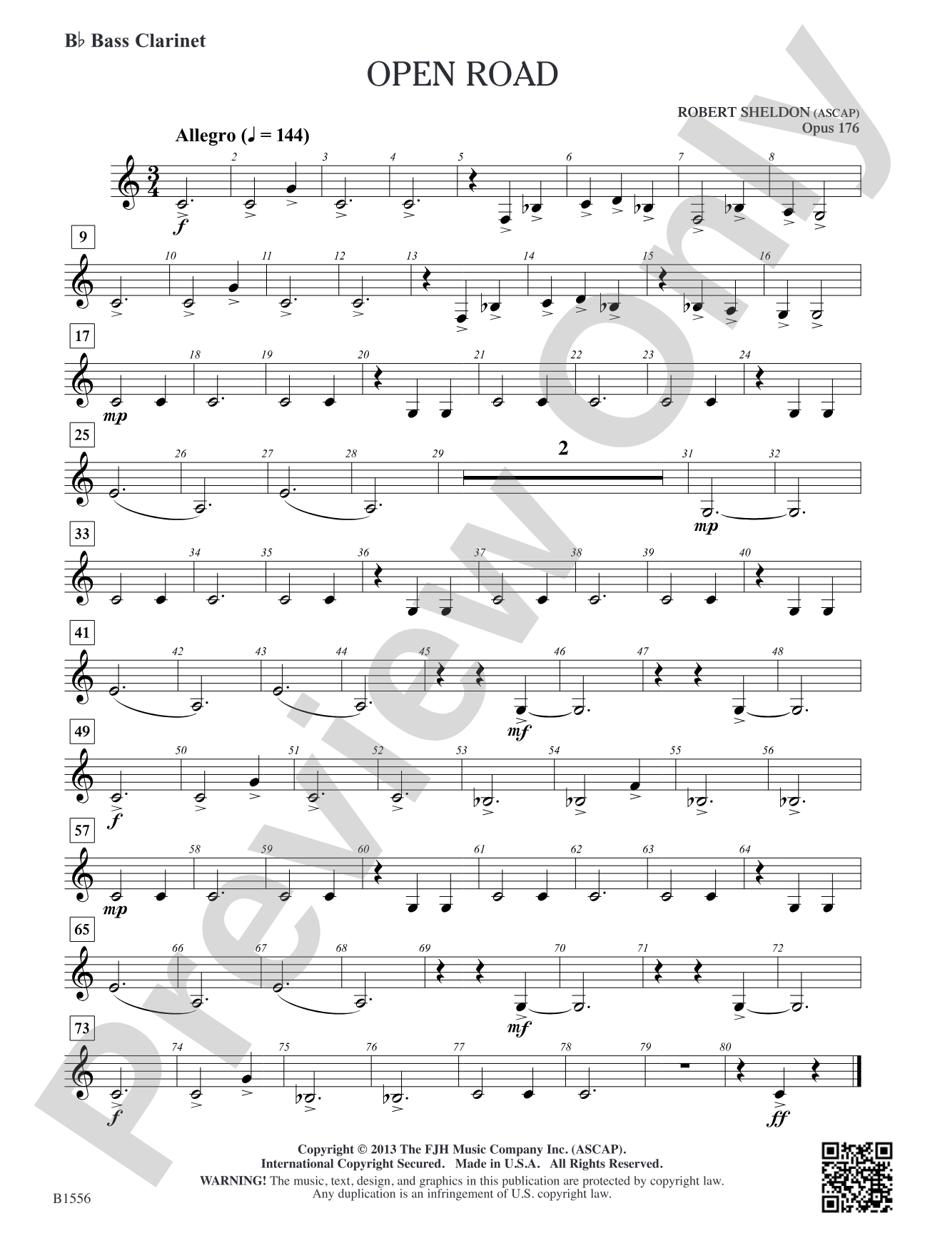 Open Road: B-flat Bass Clarinet