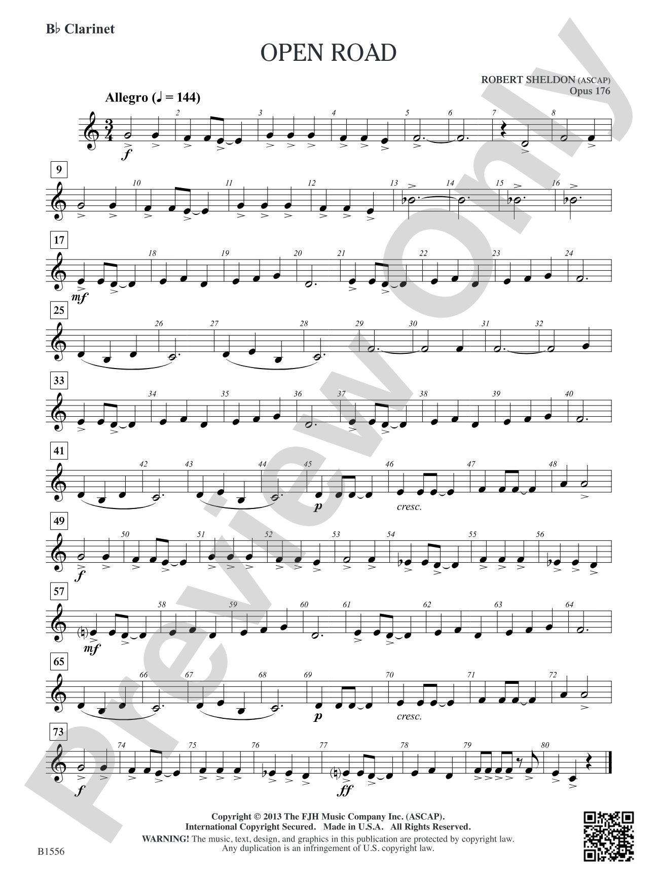 Open Road: B-flat Clarinet