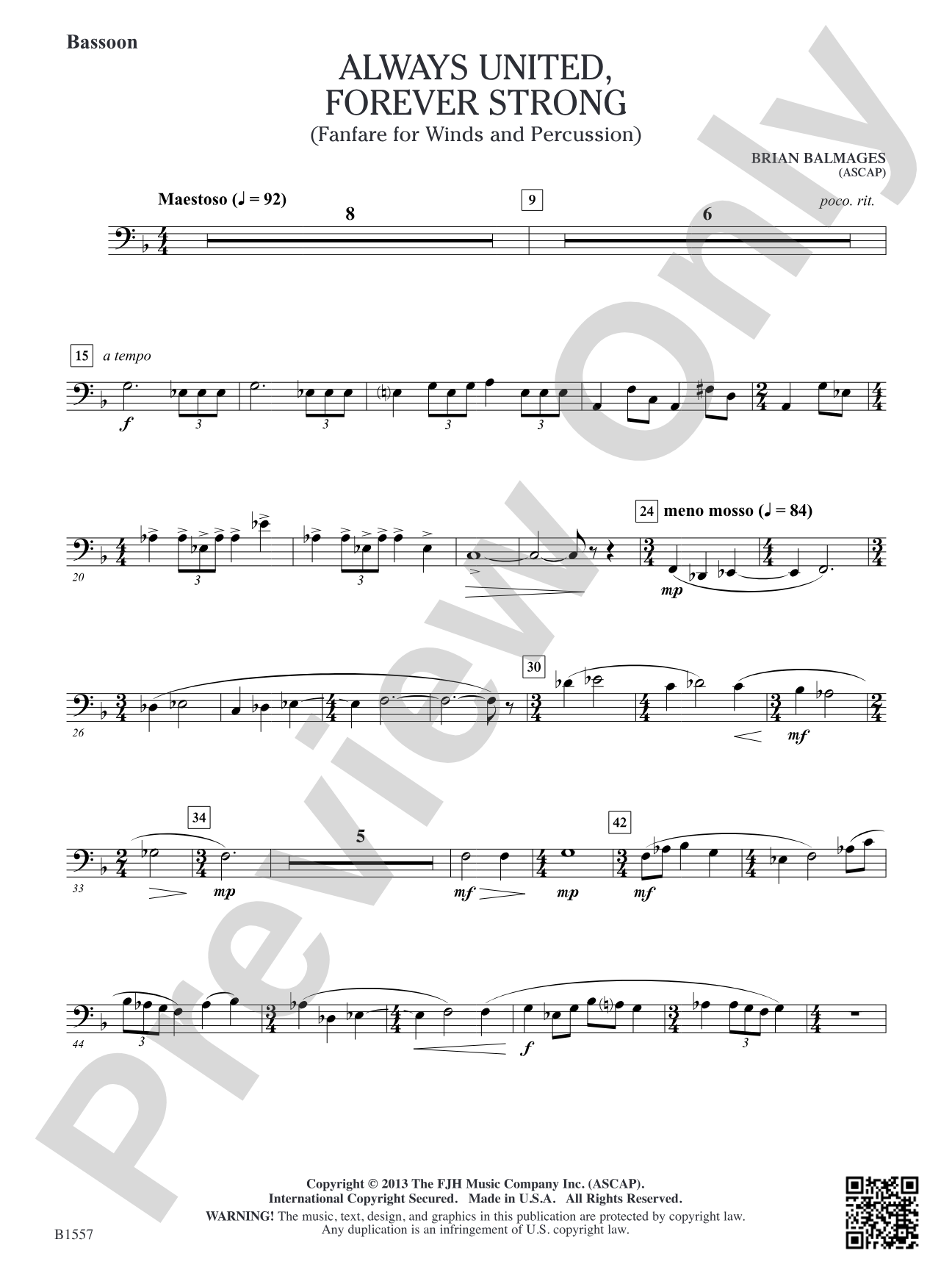 Always United, Forever Strong: Bassoon