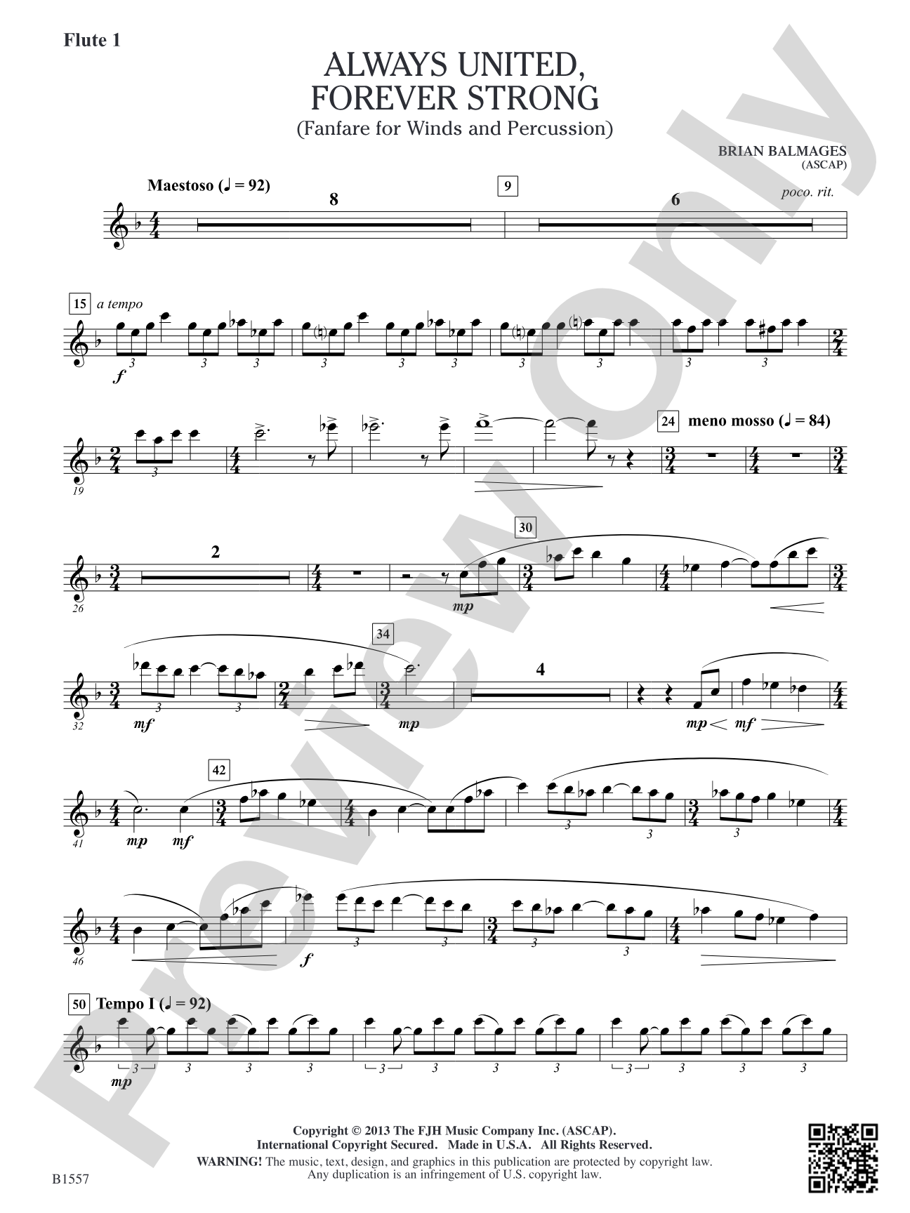 Always United, Forever Strong: Flute 1