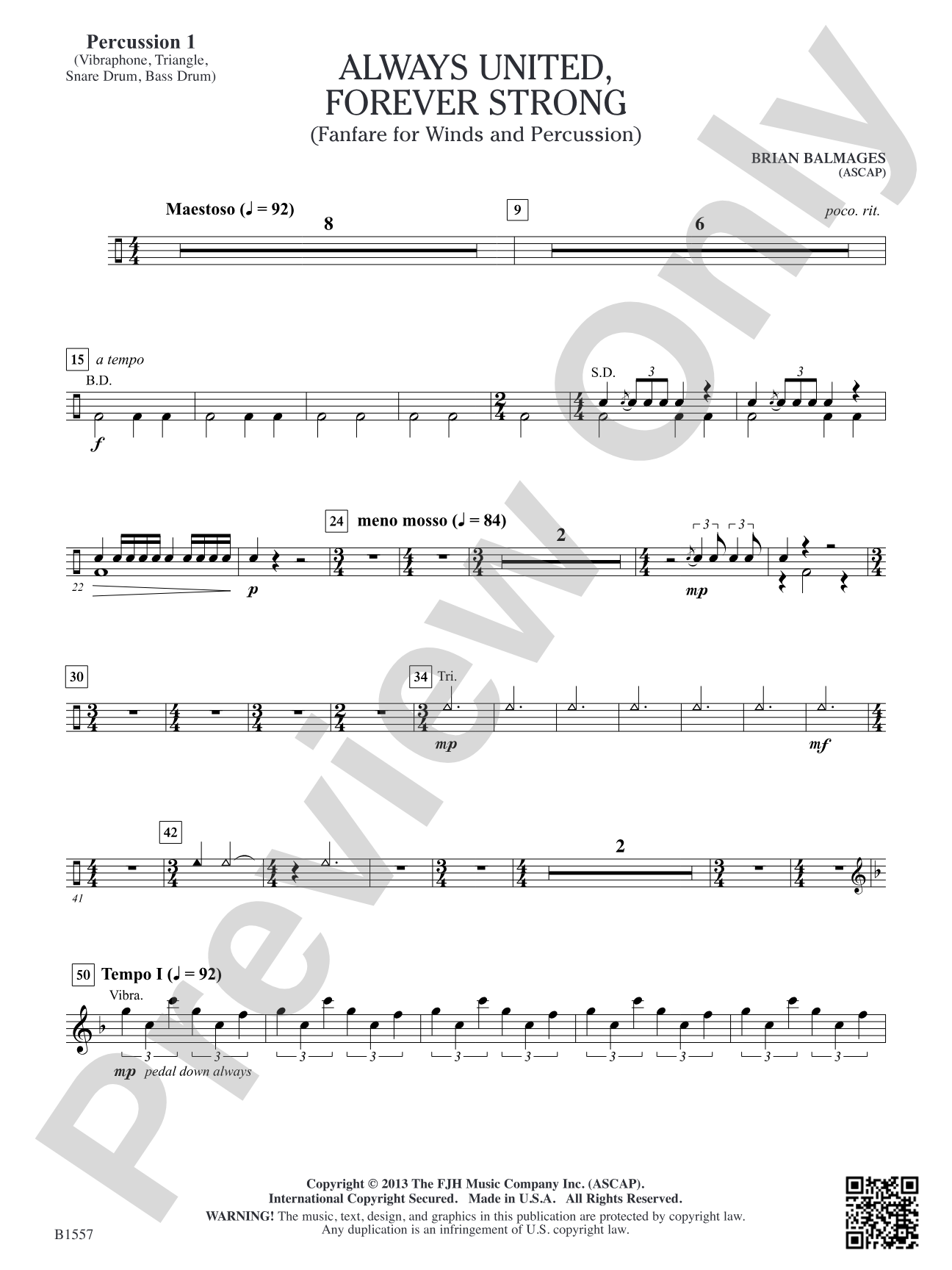 Always United, Forever Strong: Percussion 1