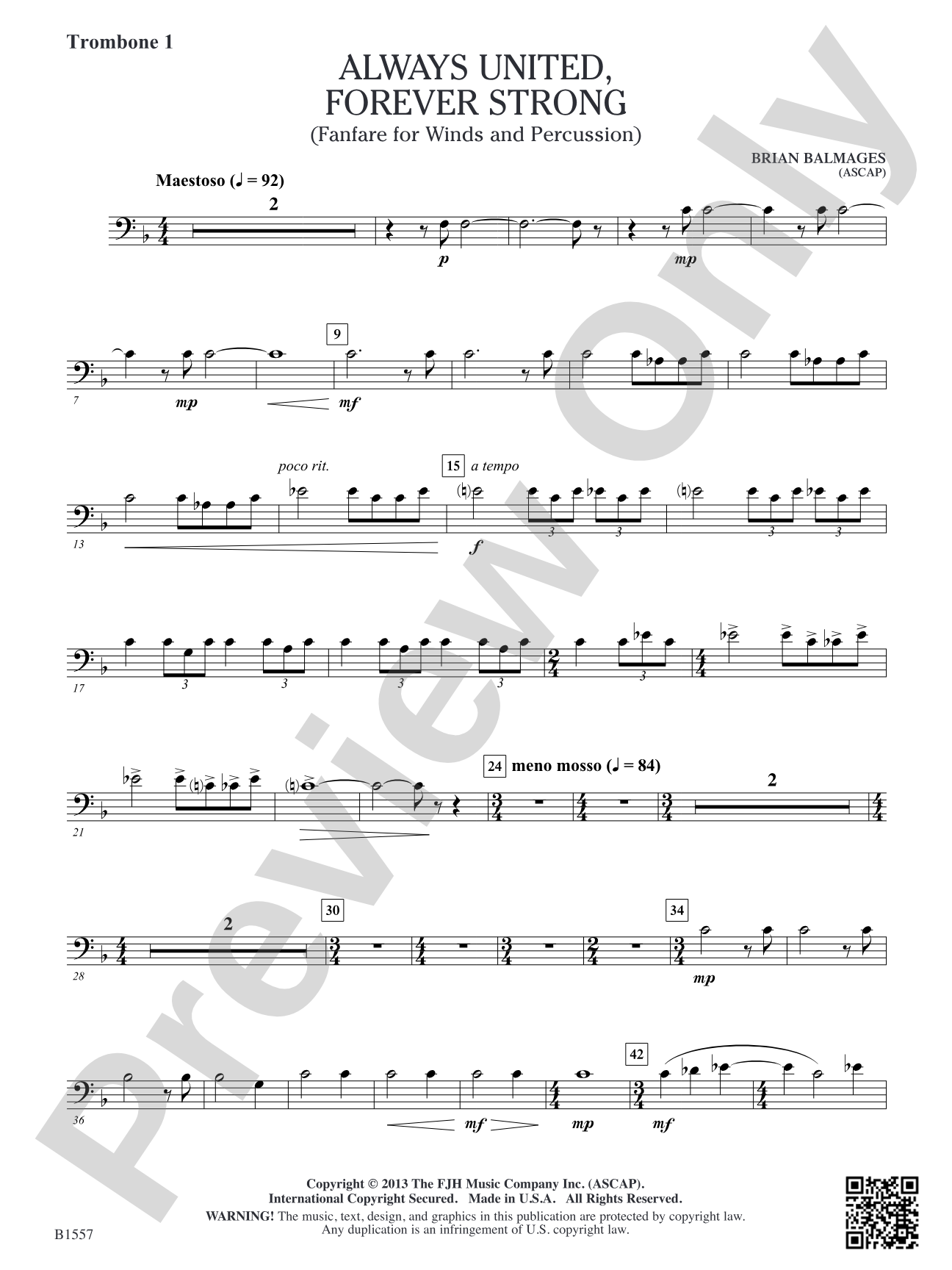 Always United, Forever Strong: Trombone 1