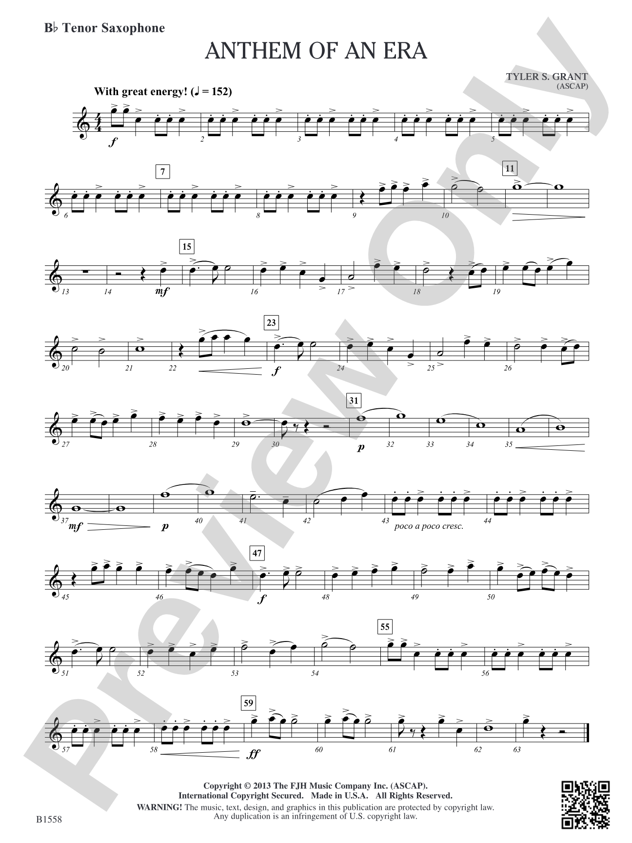 Anthem of an Era: B-flat Tenor Saxophone