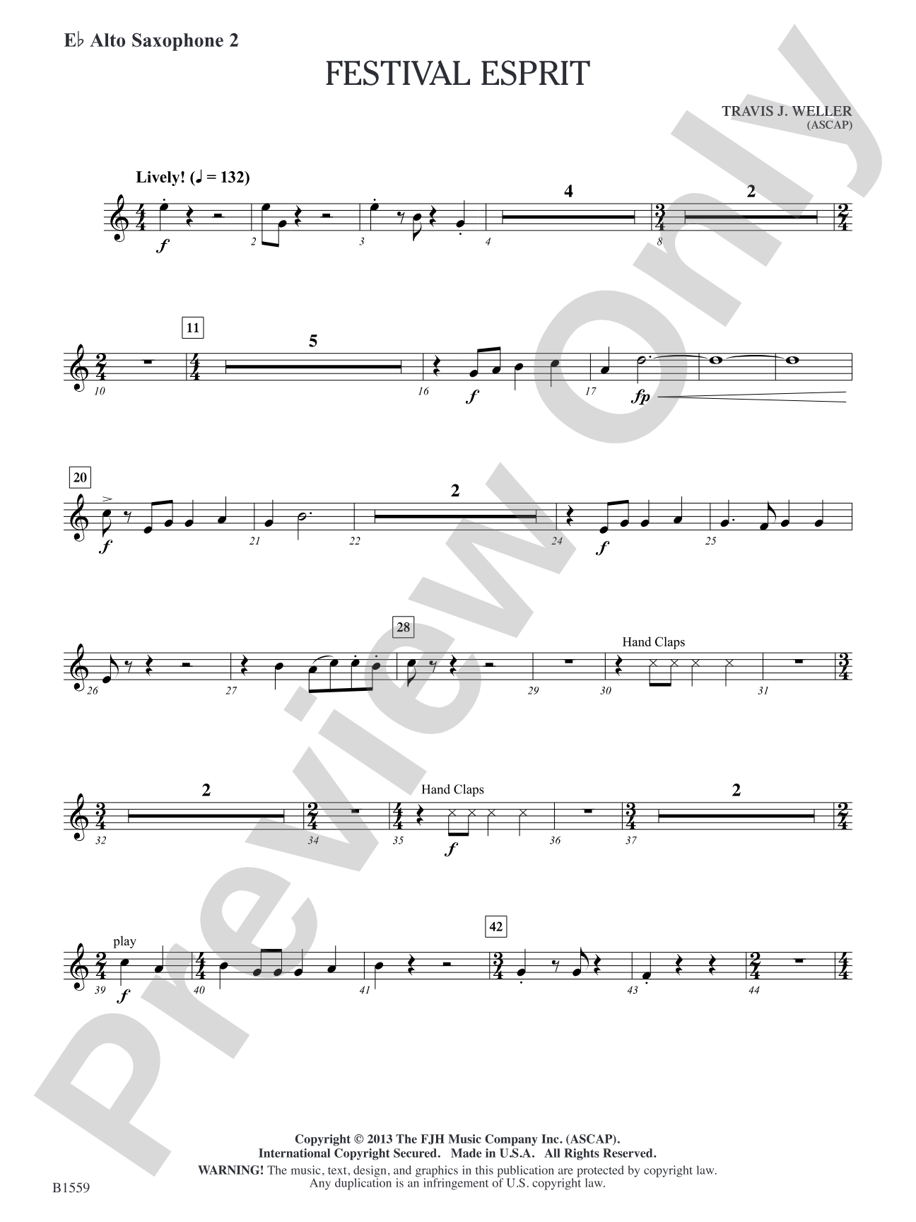 Festival Esprit: E-flat Alto Saxophone 2