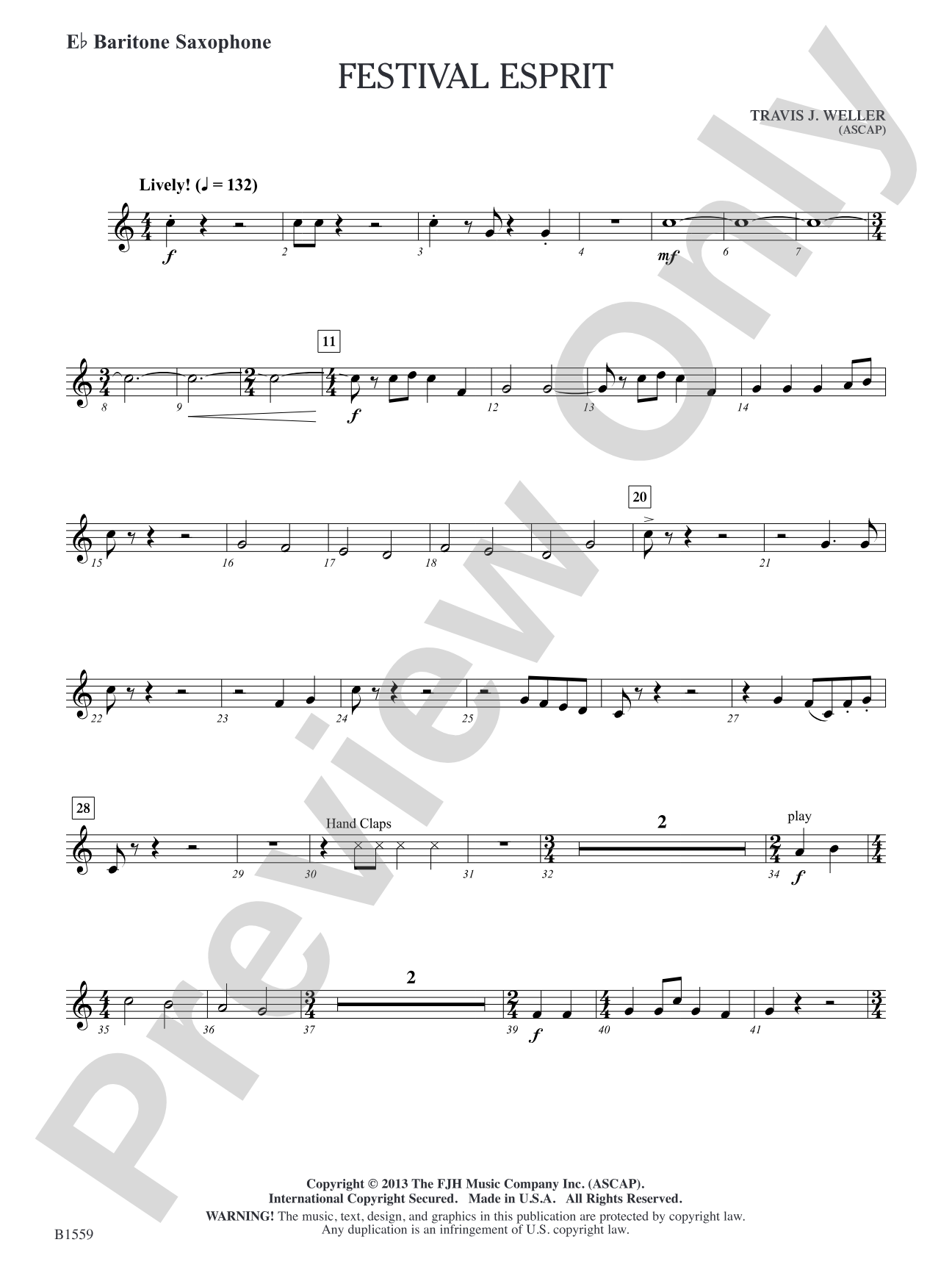 Festival Esprit: E-flat Baritone Saxophone