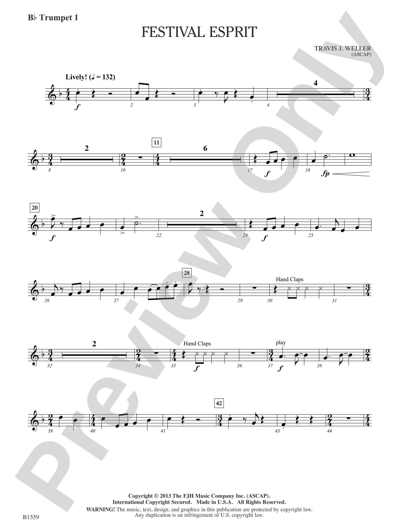 Festival Esprit: B-flat Trumpet 1