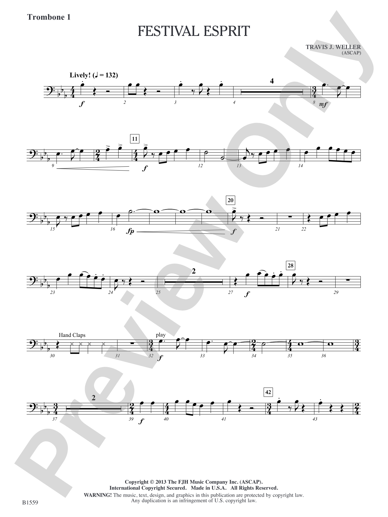 Festival Esprit: Trombone 1