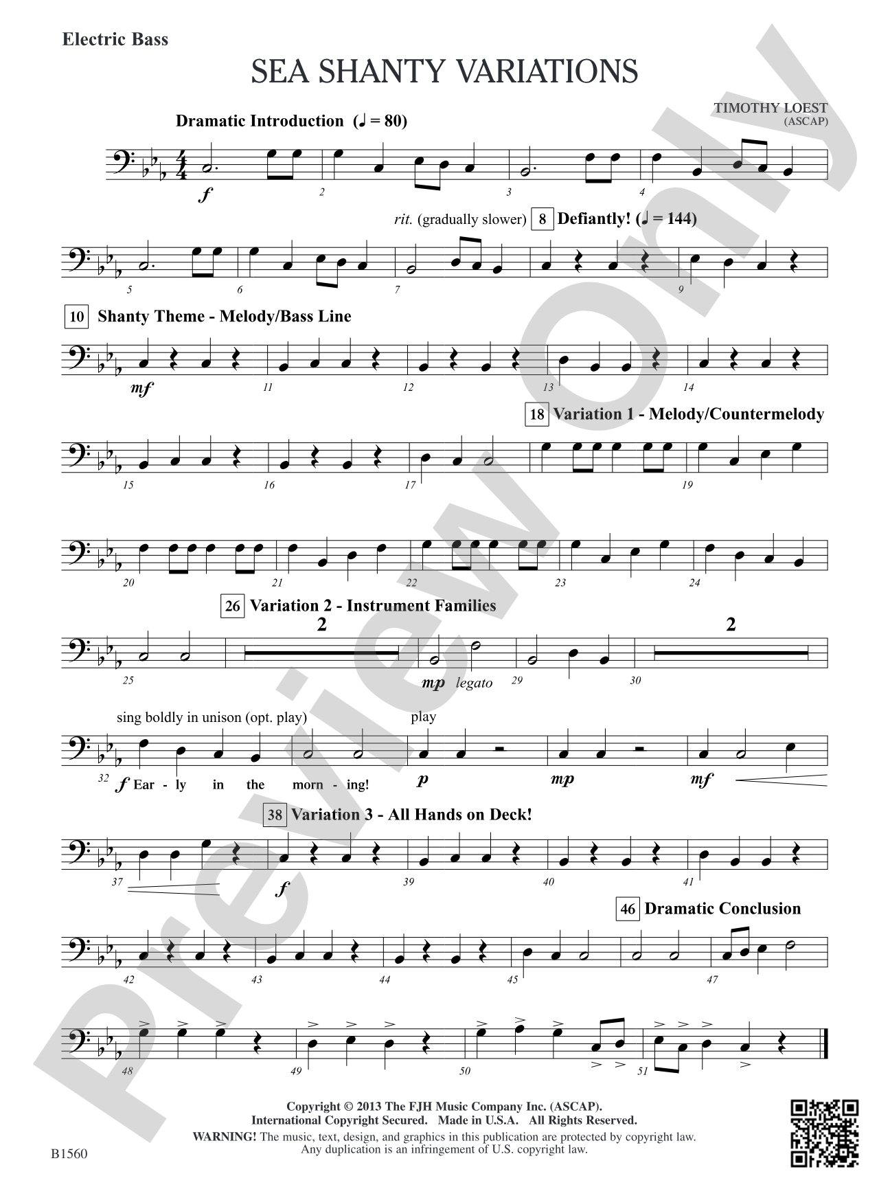 Sea Shanty Variations: Electric Bass