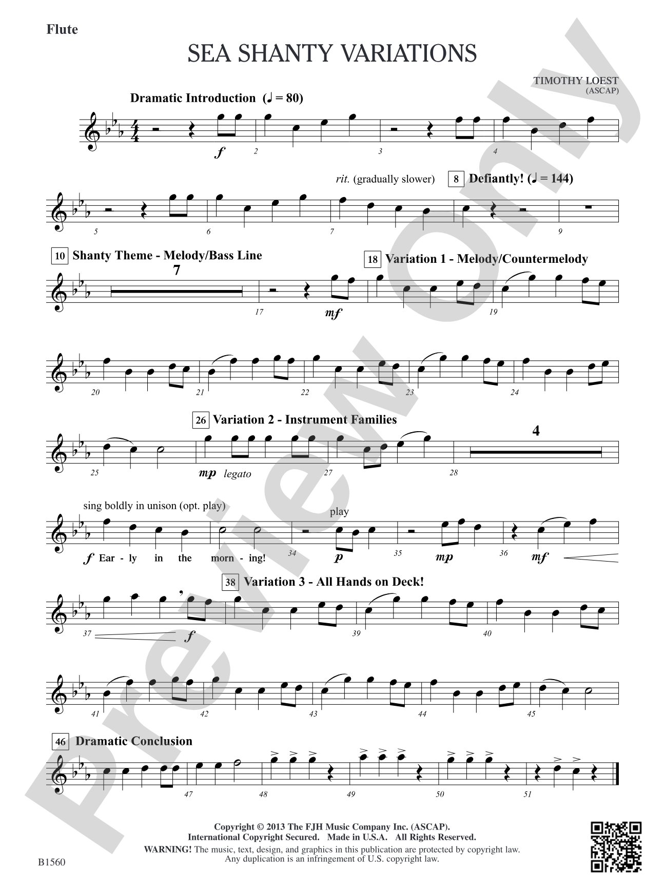 Sea Shanty Variations: Flute