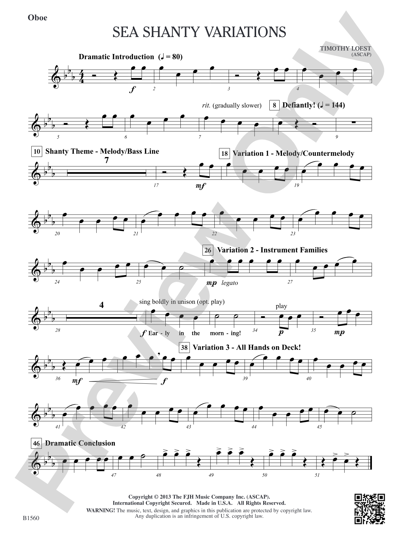 Sea Shanty Variations: Oboe