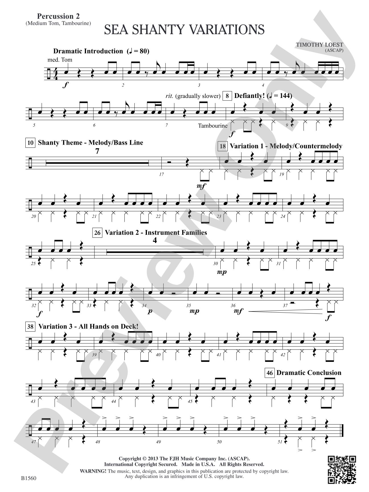 Sea Shanty Variations: Percussion 2