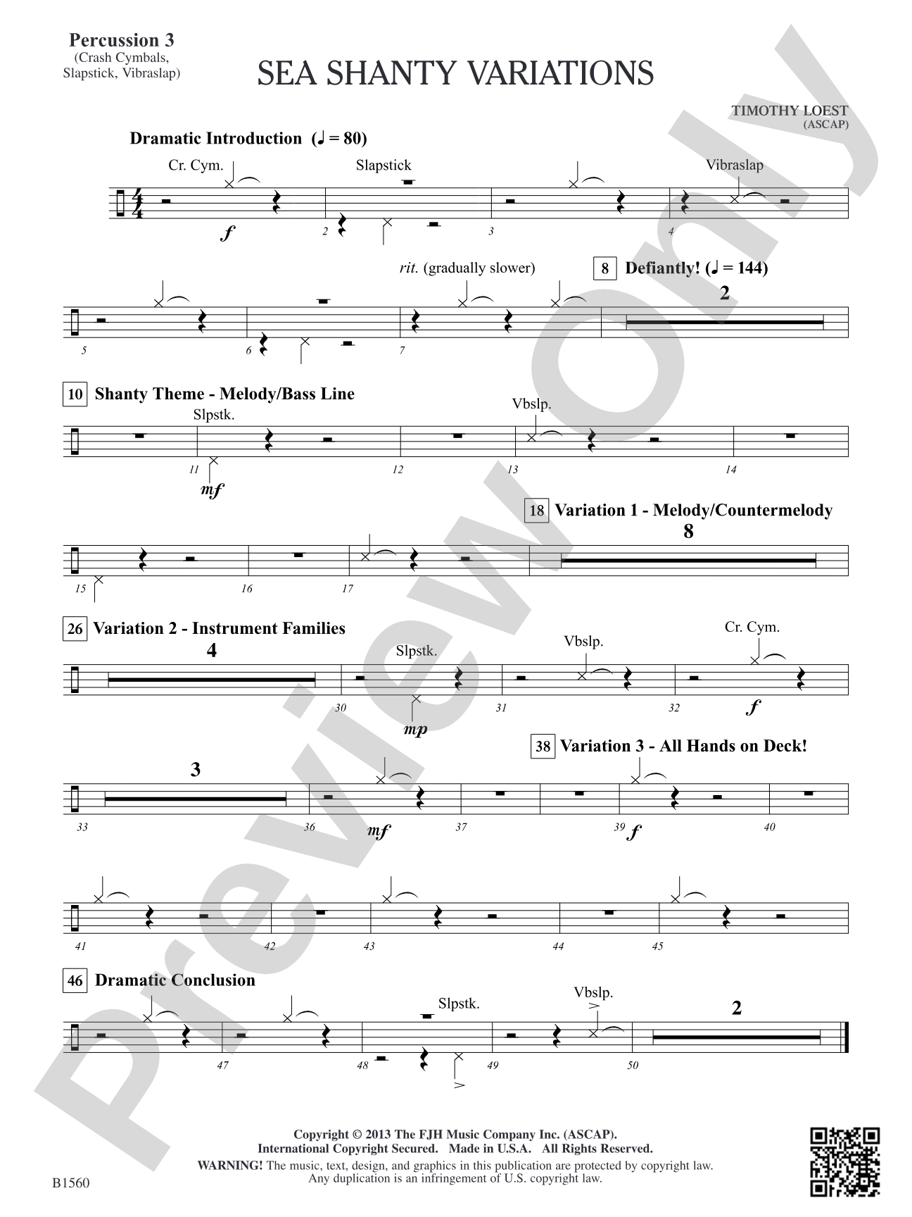 Sea Shanty Variations: Percussion 3