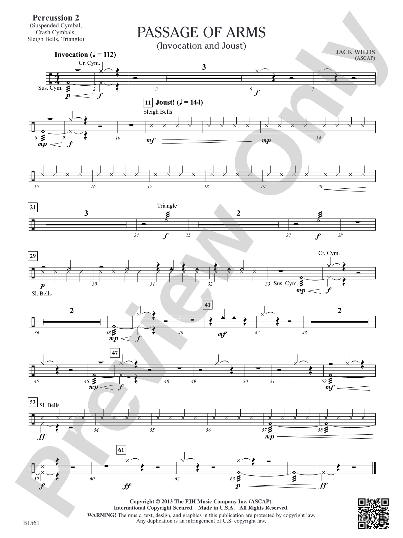 Passage of Arms (Invocation and Joust): Percussion 2