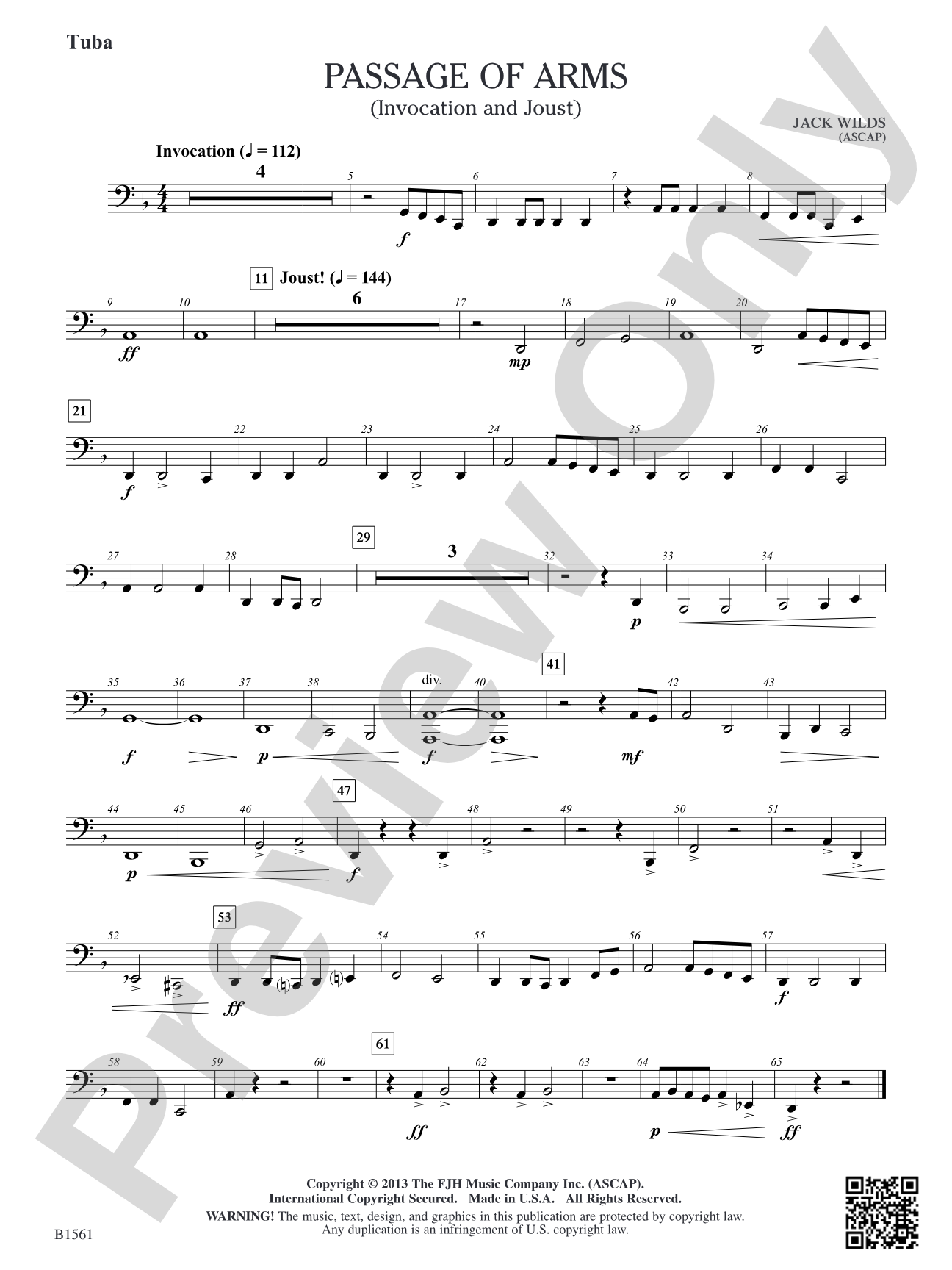 Passage of Arms (Invocation and Joust): Tuba