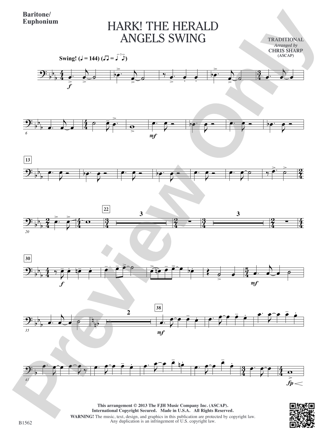 Hark! The Herald Angels Swing: Baritone/Euphonium