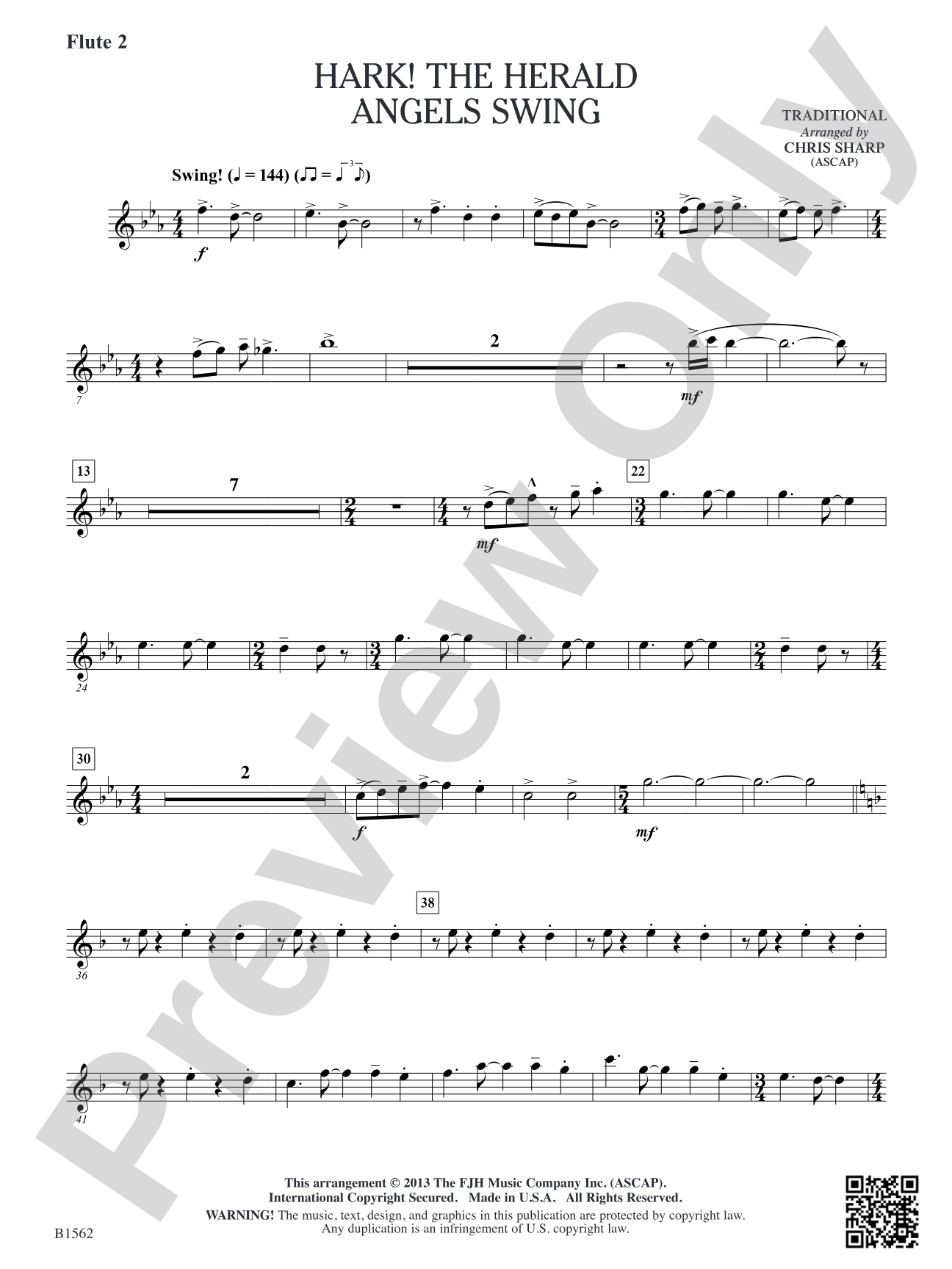 Hark! The Herald Angels Swing: Flute 2